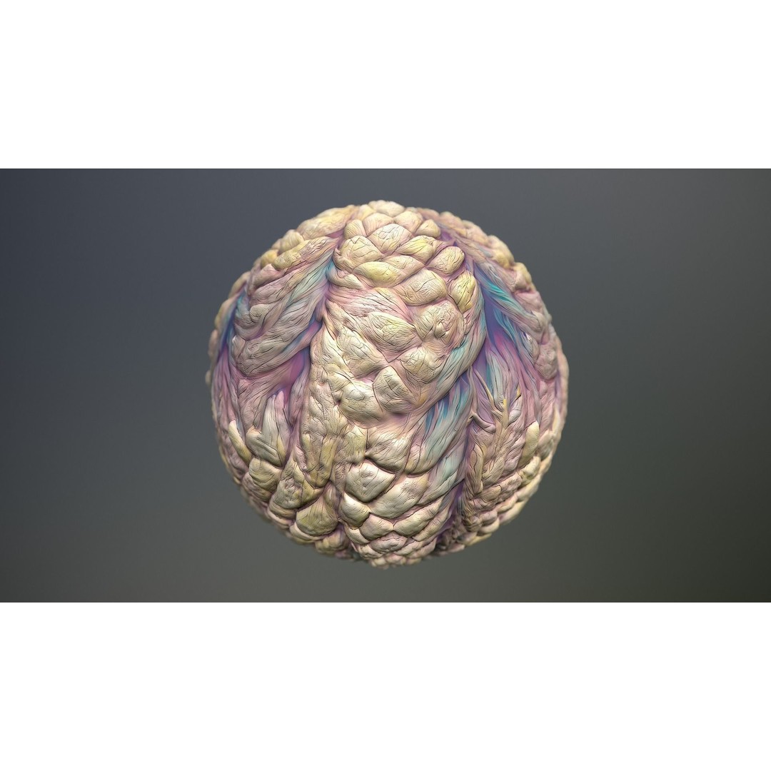 Monster Skin Texture 3D Model – Seamless PBR Game Asset, 8K & 4K - View 14