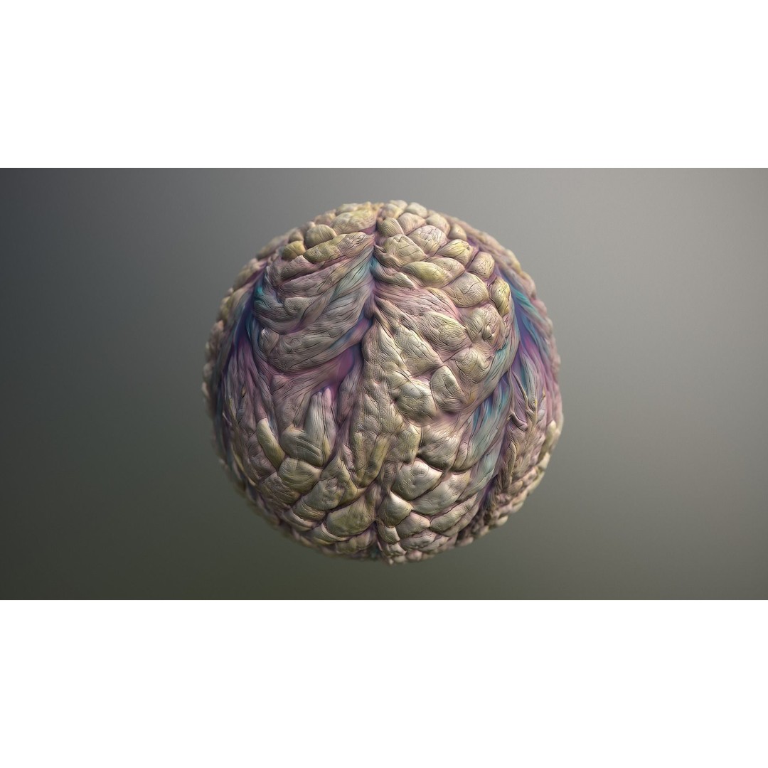 Monster Skin Texture 3D Model – Seamless PBR Game Asset, 8K & 4K - View 15