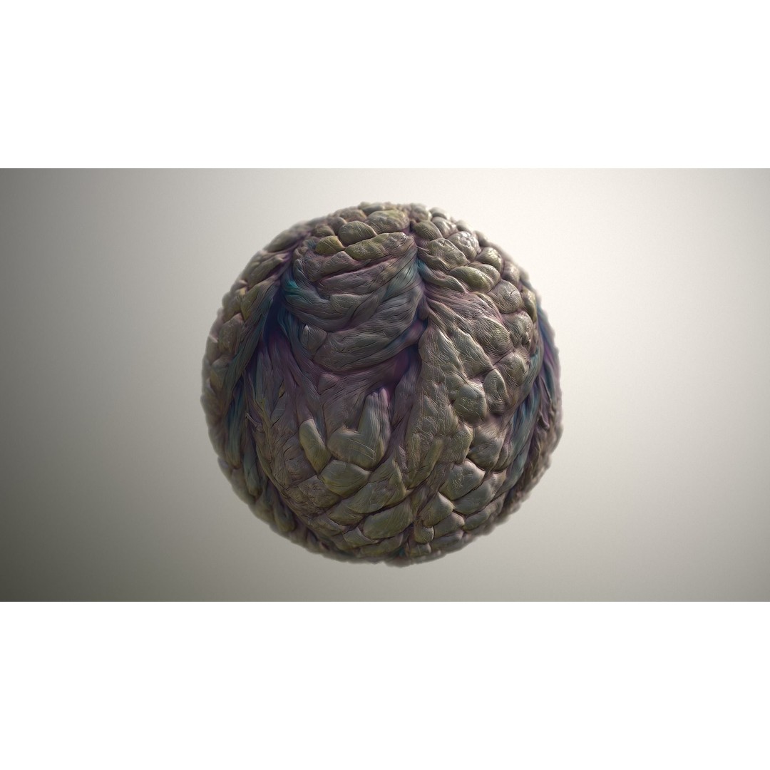 Monster Skin Texture 3D Model – Seamless PBR Game Asset, 8K & 4K - View 18