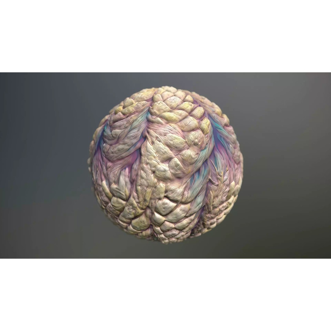 Monster Skin Texture 3D Model – Seamless PBR Game Asset, 8K & 4K - View 2