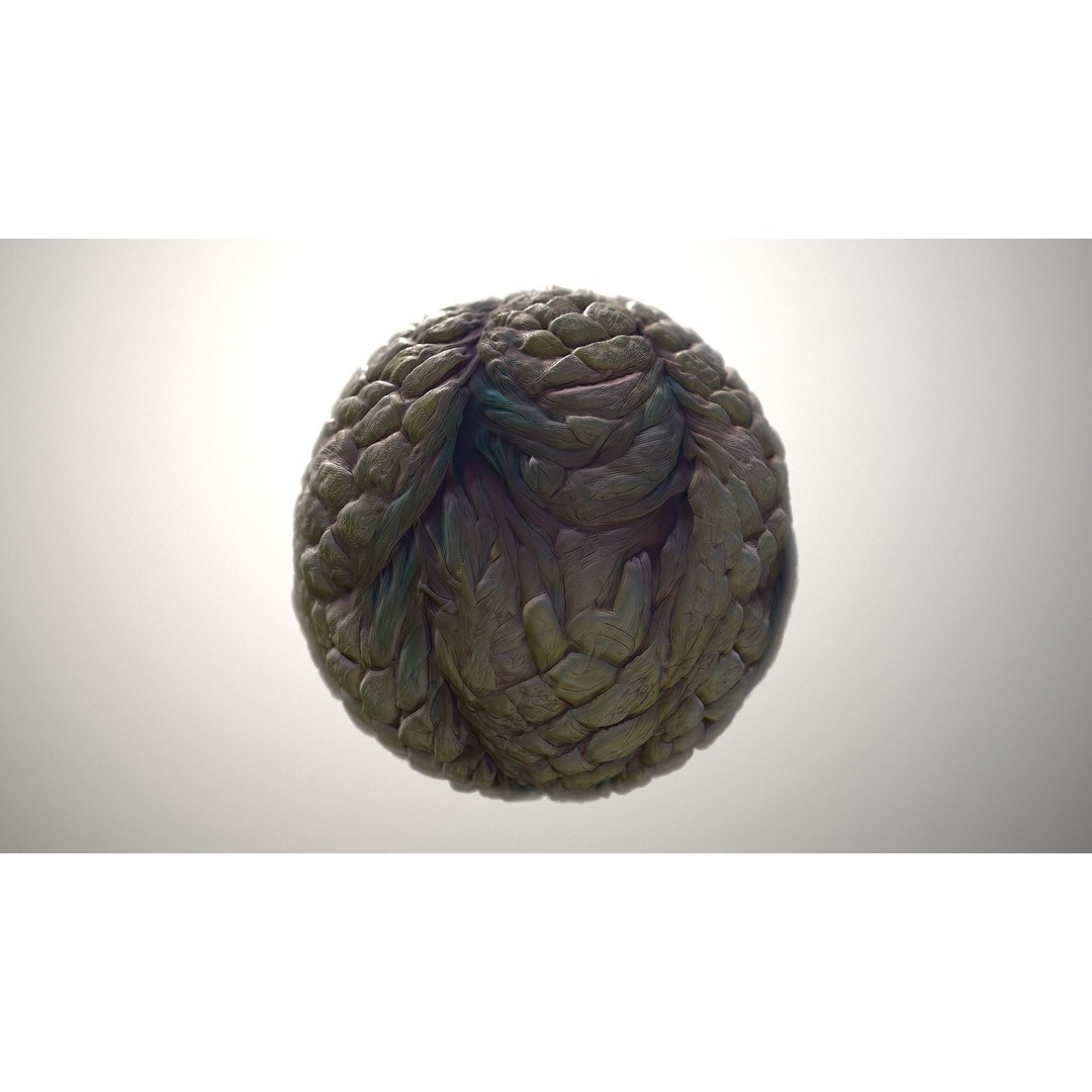 Monster Skin Texture 3D Model – Seamless PBR Game Asset, 8K & 4K - View 3