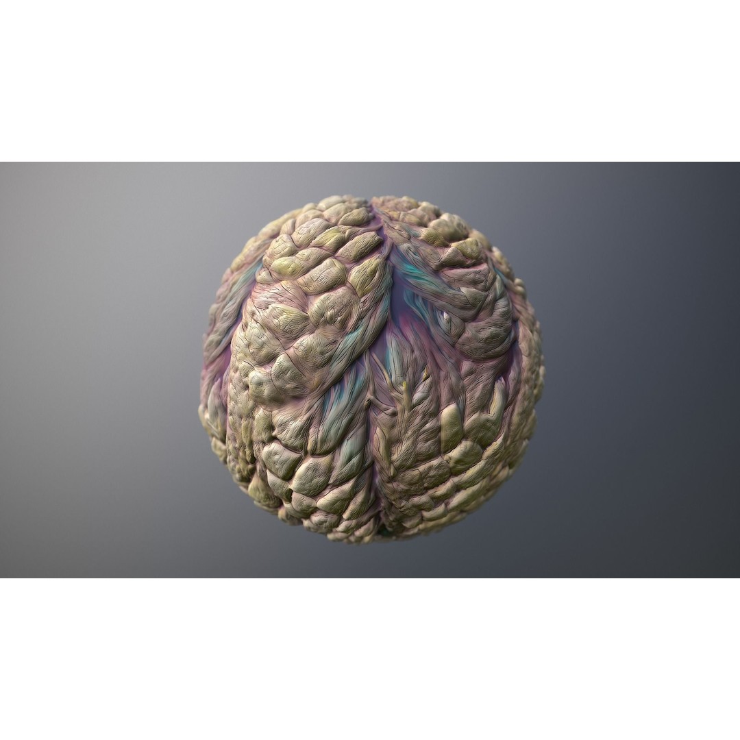 Monster Skin Texture 3D Model – Seamless PBR Game Asset, 8K & 4K - View 8