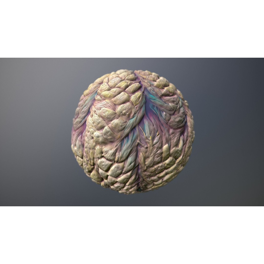 Monster Skin Texture 3D Model – Seamless PBR Game Asset, 8K & 4K - View 9