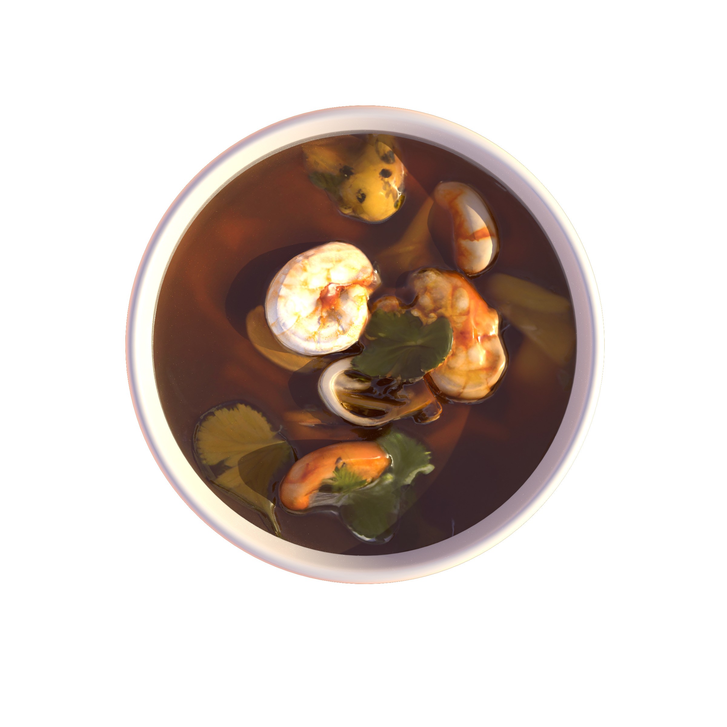 Seafood Soup - Low-Poly Game-Ready 3D Model - View 11