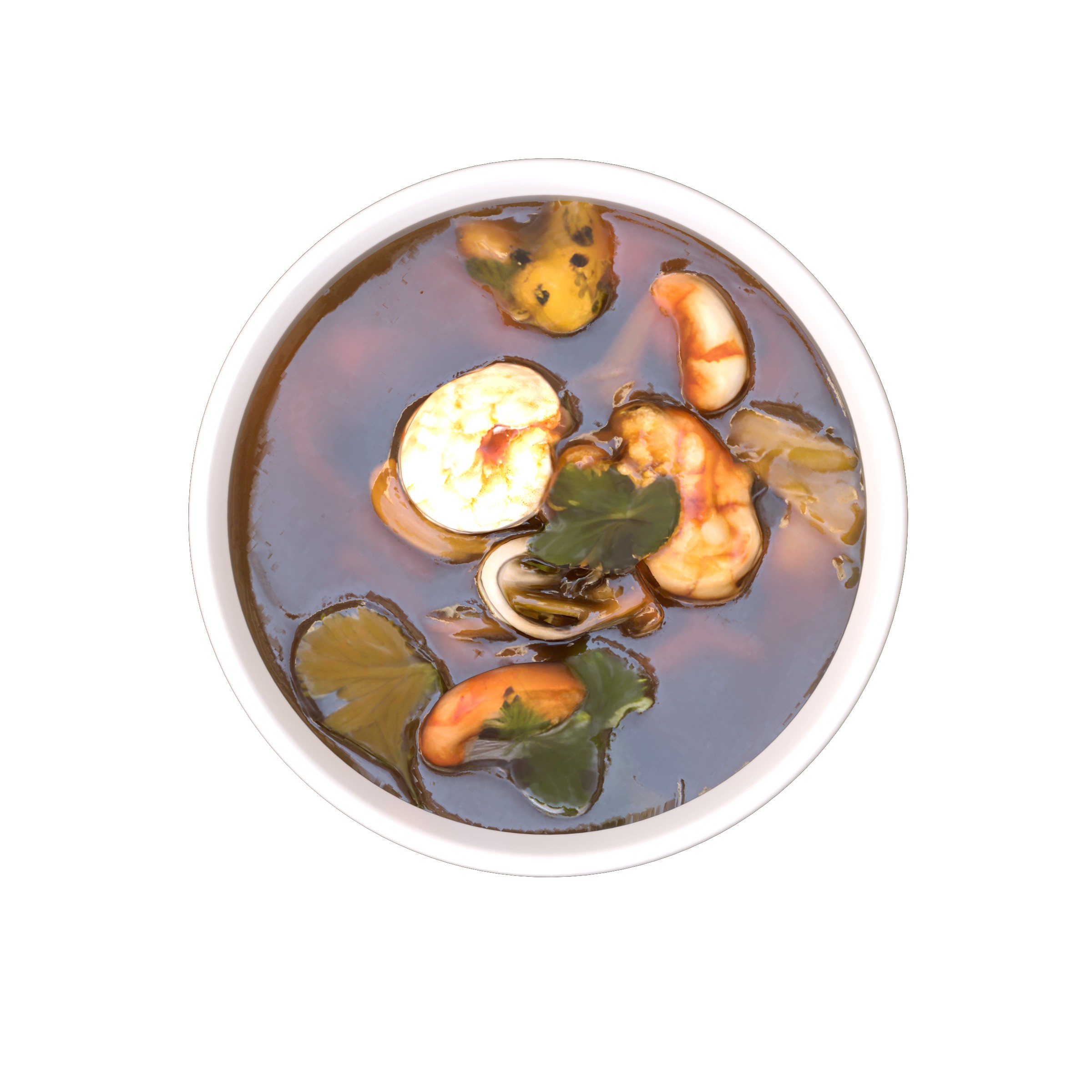 Seafood Soup - Low-Poly Game-Ready 3D Model - View 12