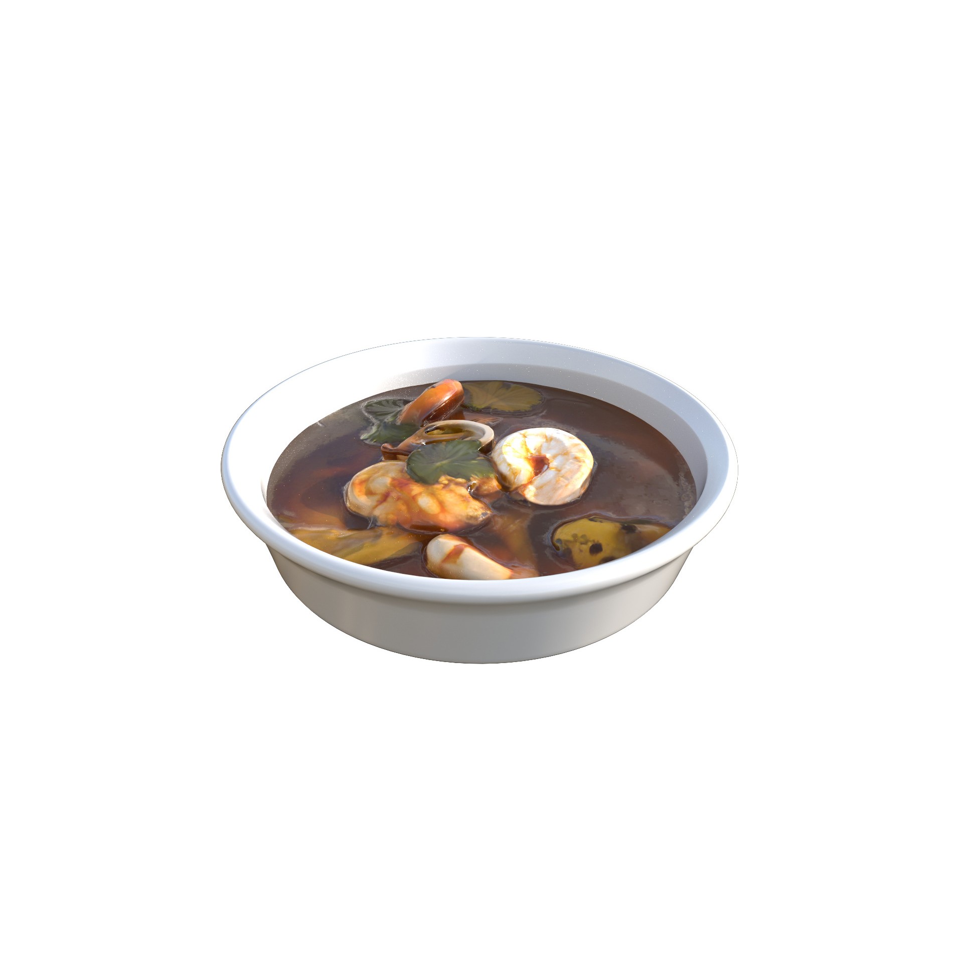 Seafood Soup - Low-Poly Game-Ready 3D Model - View 13