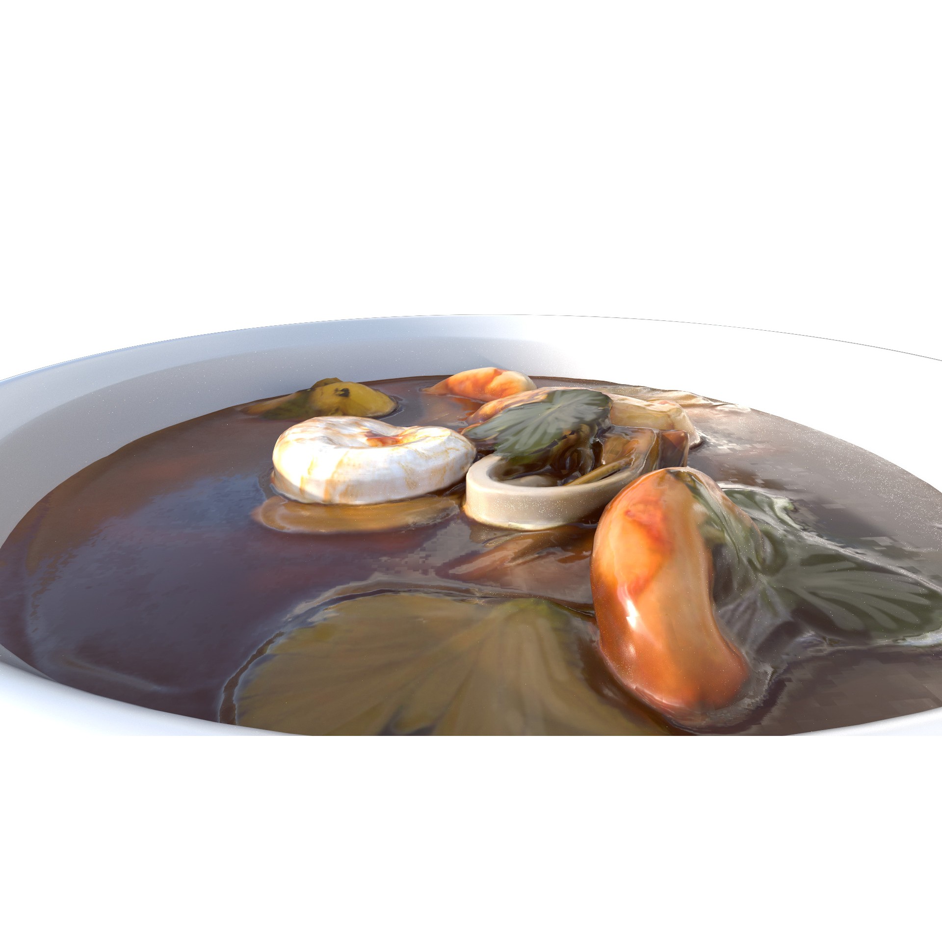 Seafood Soup - Low-Poly Game-Ready 3D Model - View 17