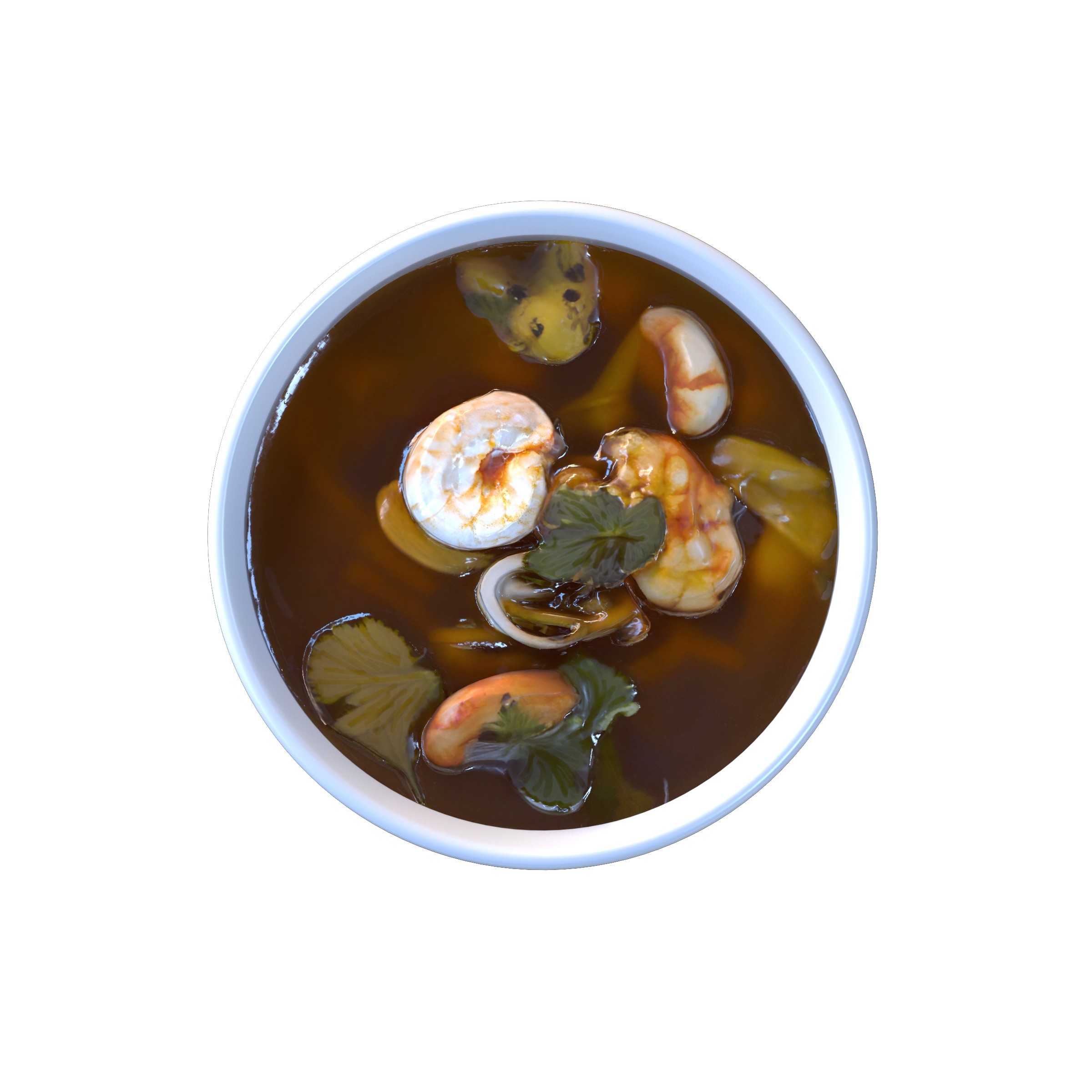 Seafood Soup - Low-Poly Game-Ready 3D Model - View 19