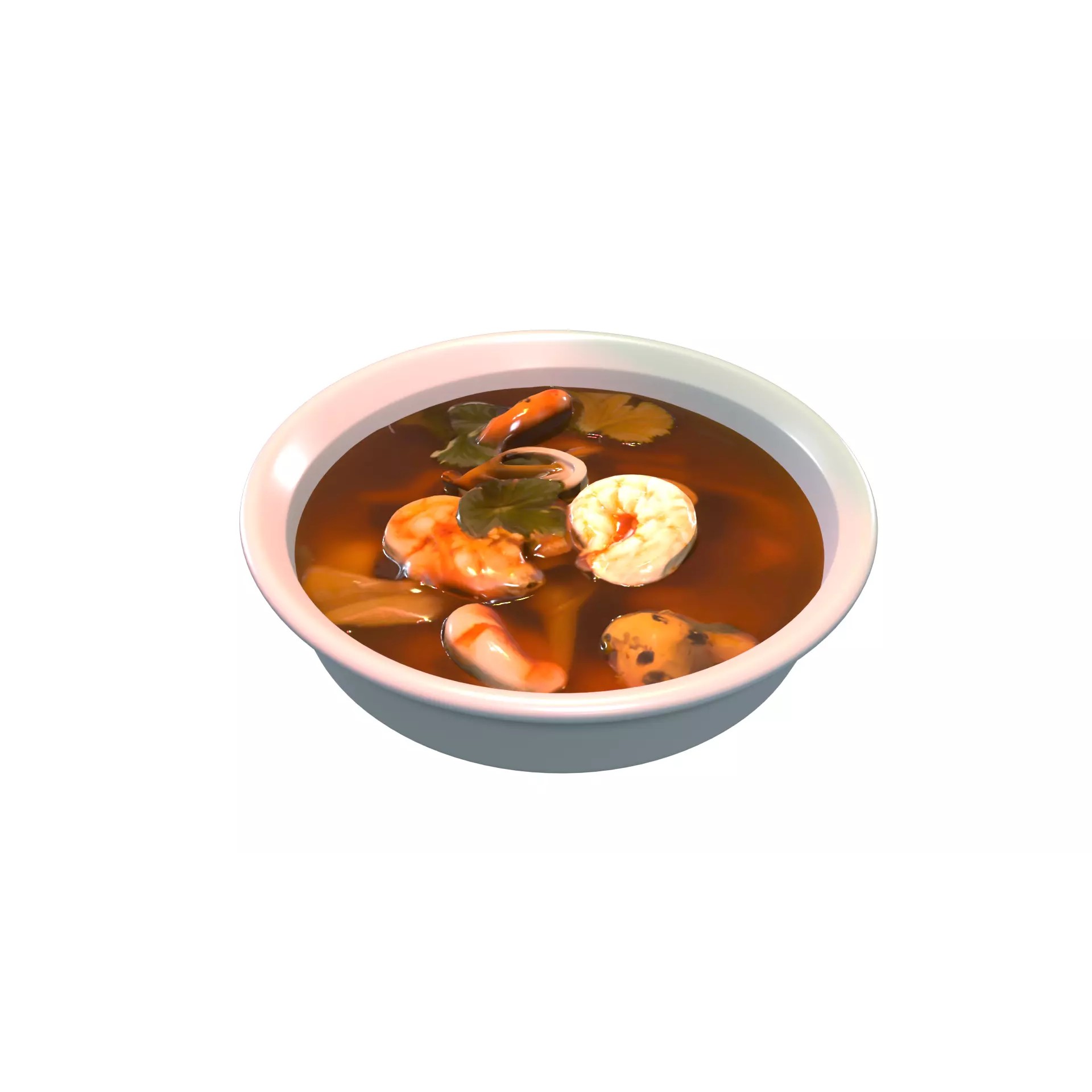 Seafood Soup - Low-Poly Game-Ready 3D Model - View 2