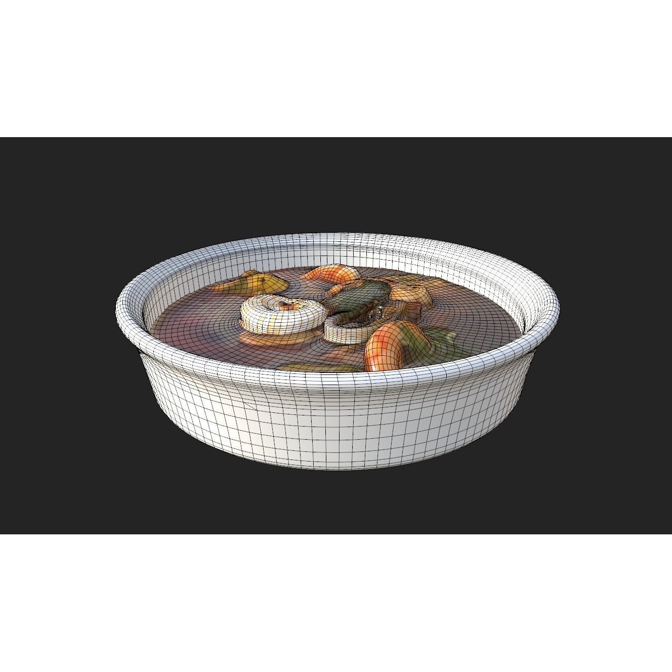 Seafood Soup - Low-Poly Game-Ready 3D Model - View 21