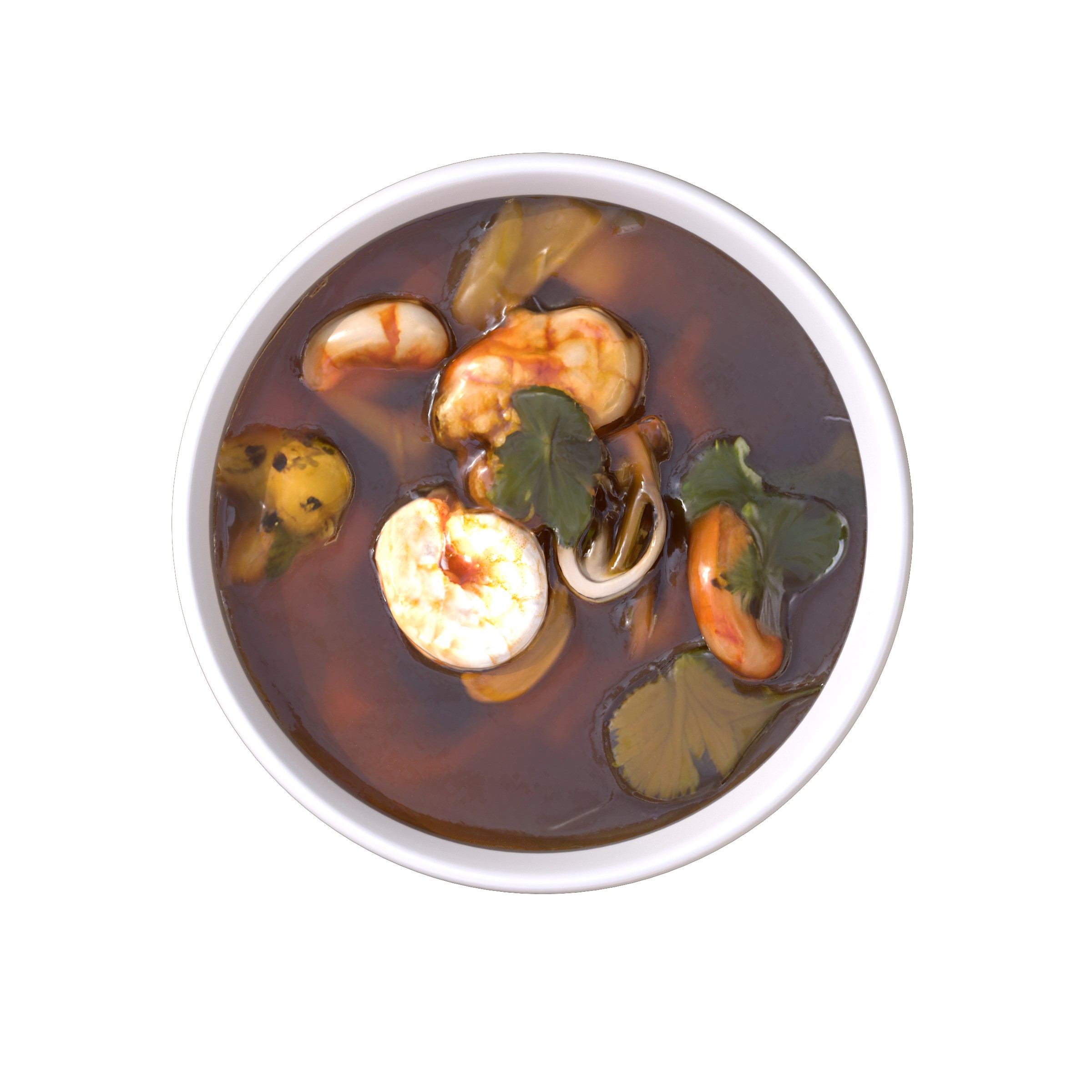 Seafood Soup - Low-Poly Game-Ready 3D Model - View 23