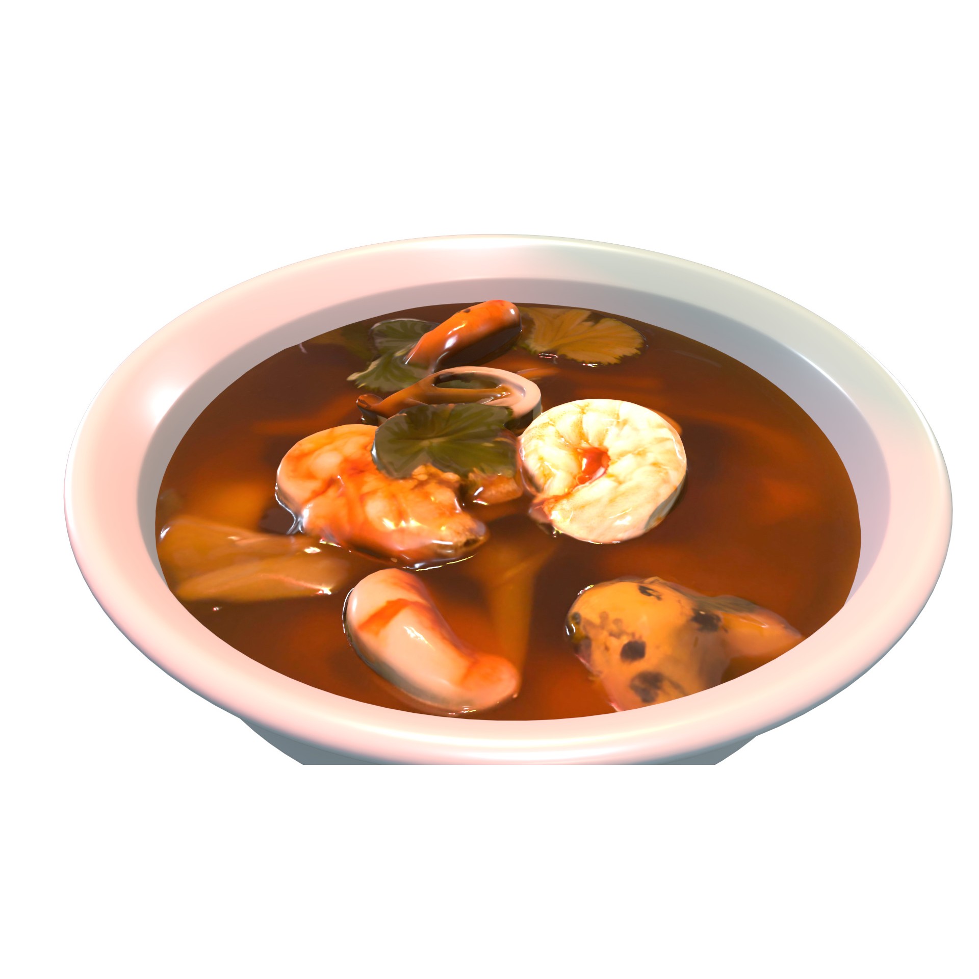Seafood Soup - Low-Poly Game-Ready 3D Model - View 5