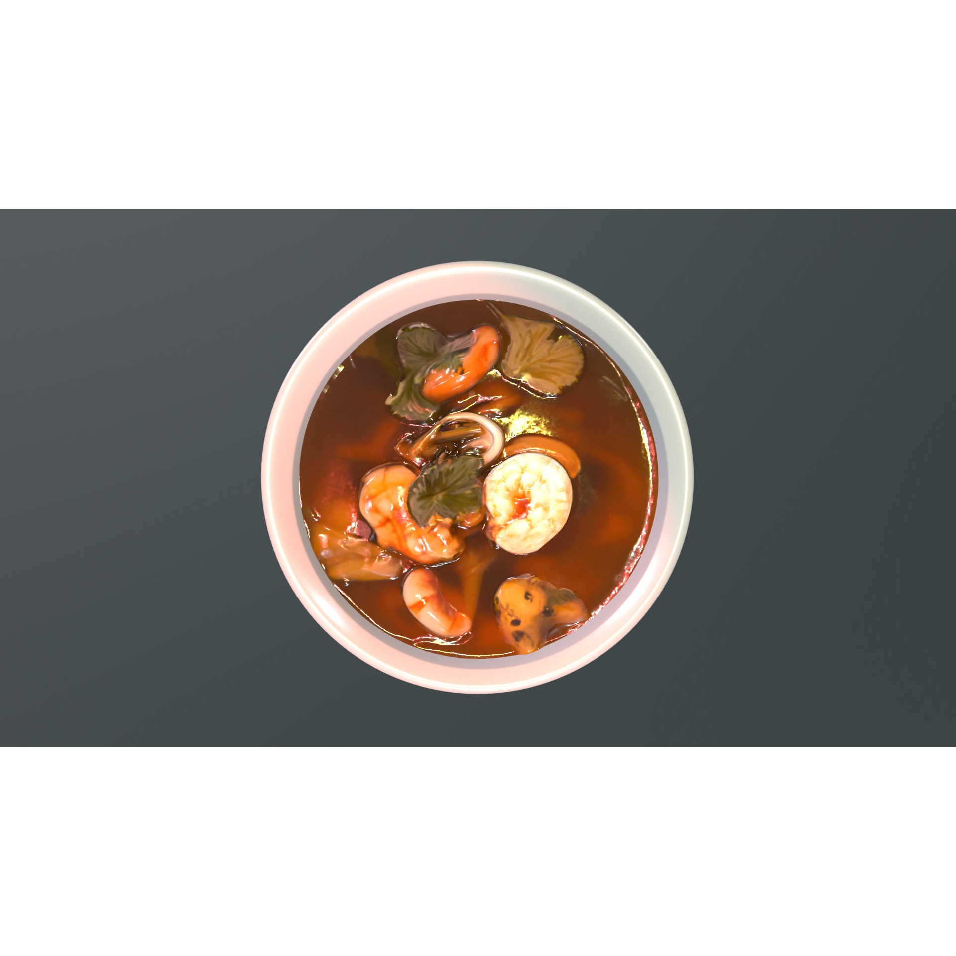Seafood Soup - Low-Poly Game-Ready 3D Model - View 6