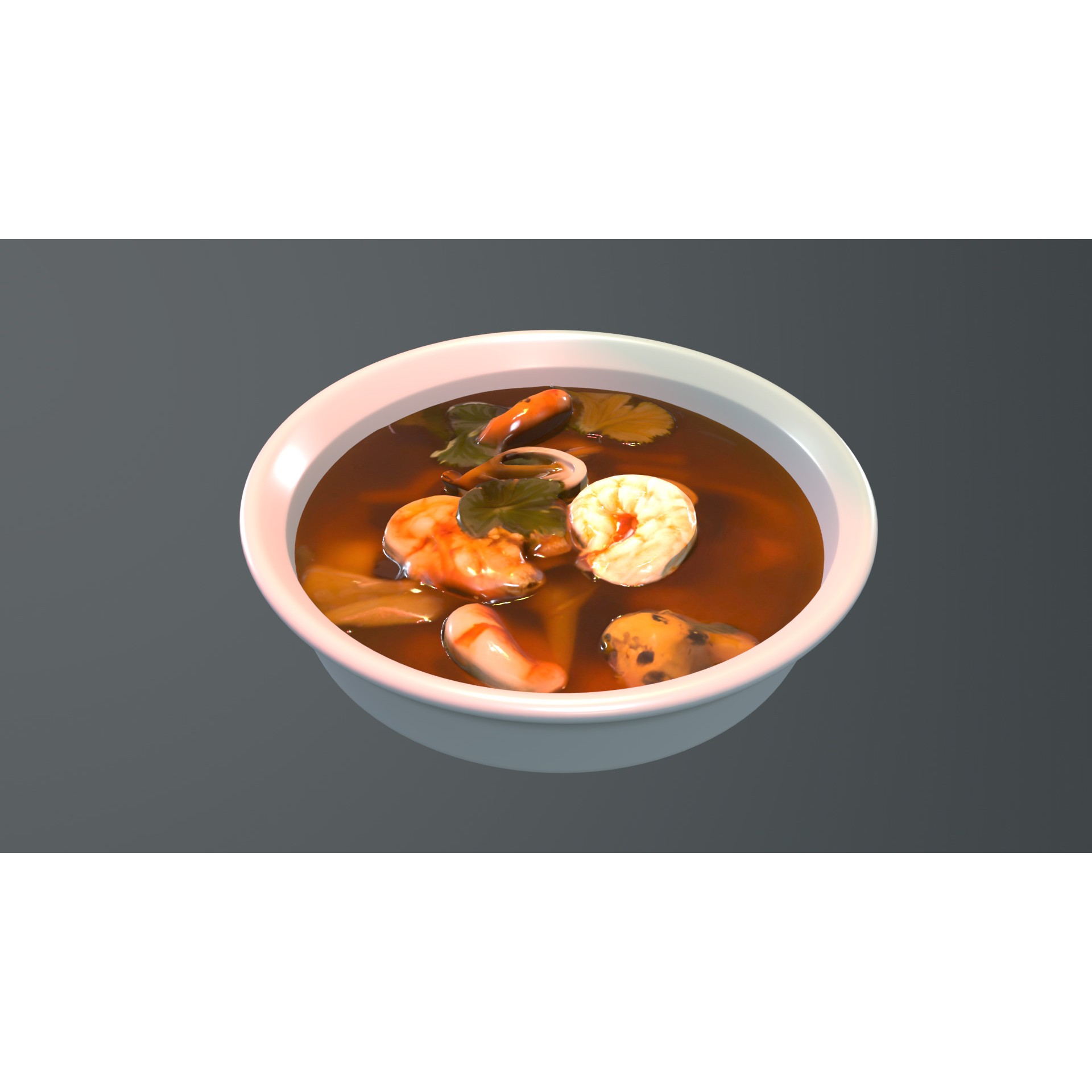 Seafood Soup - Low-Poly Game-Ready 3D Model - View 7