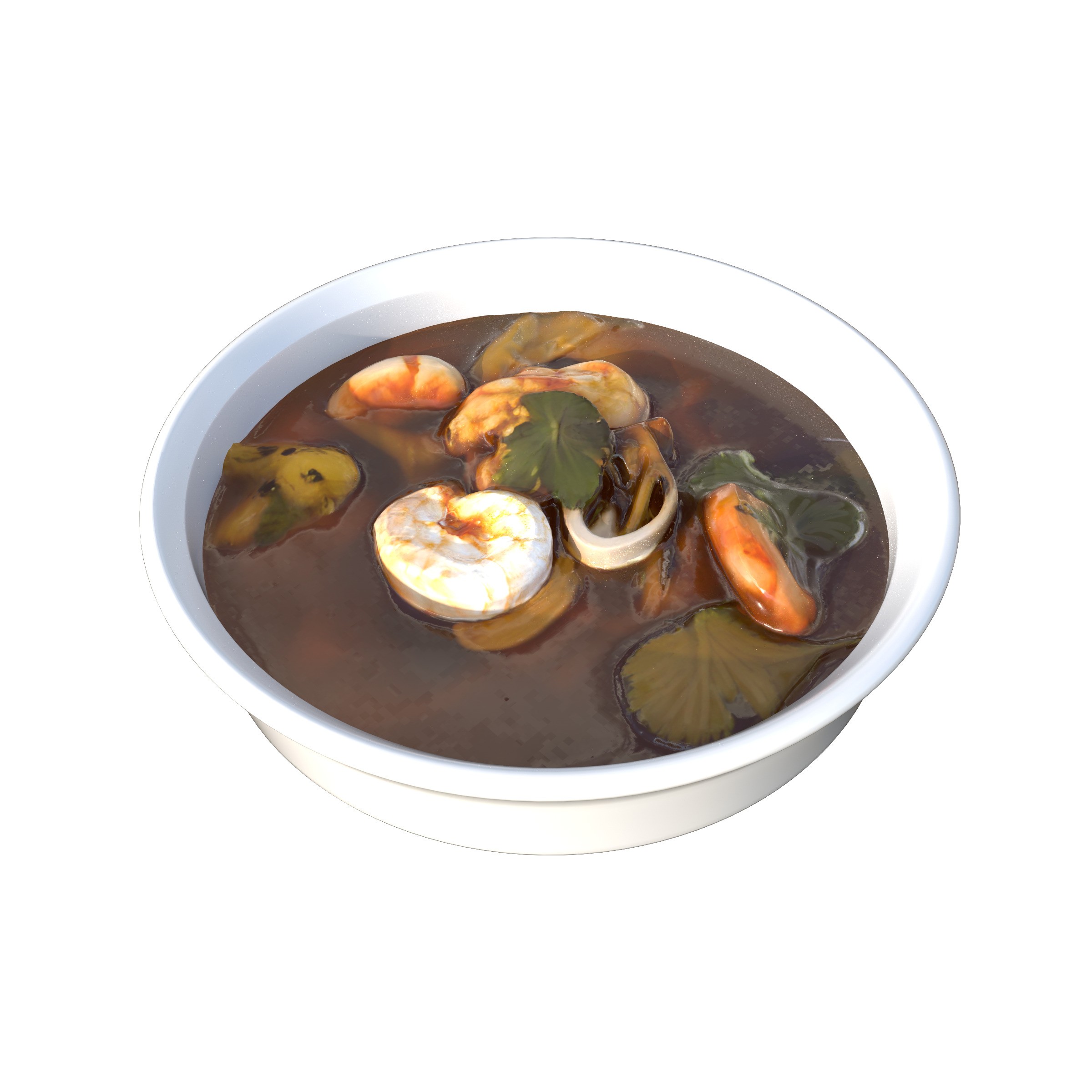 Seafood Soup - Low-Poly Game-Ready 3D Model - View 9