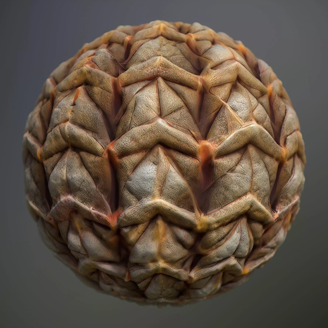 Alien Skin 3D Model – Seamless PBR Texture Pack for Game Assets - View 2