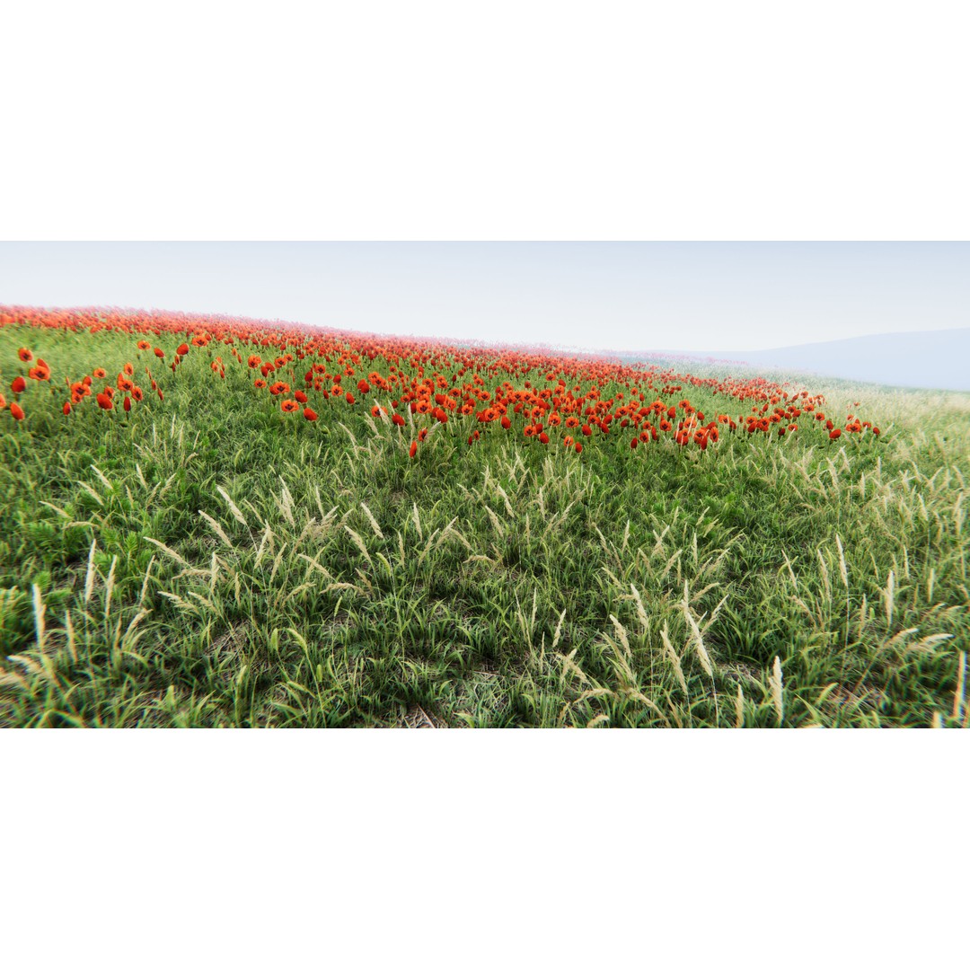Realistic Grass Flowers Pack 3D Model – High Quality Textures for Unity