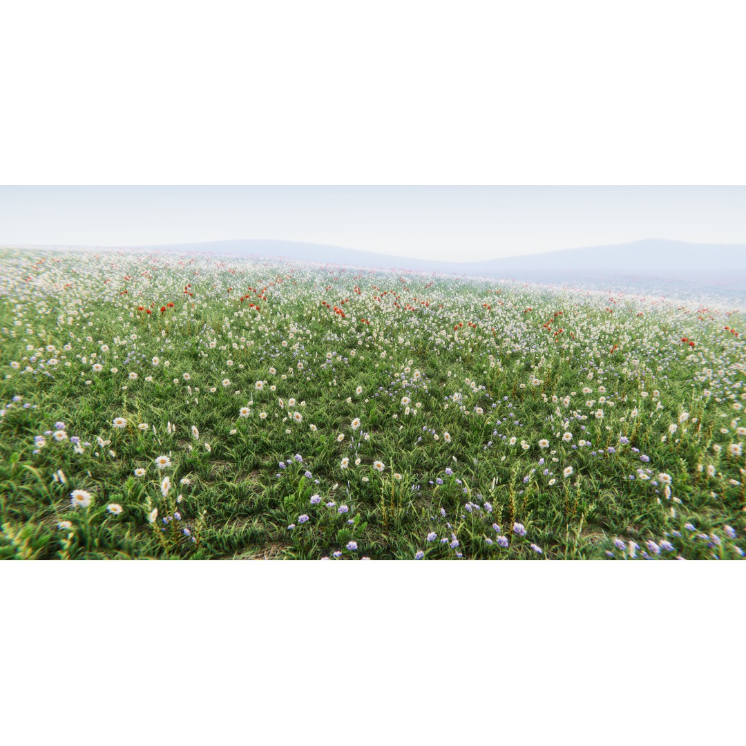Realistic Grass Flowers Pack 3D Model – High Quality Textures for Unity - View 44