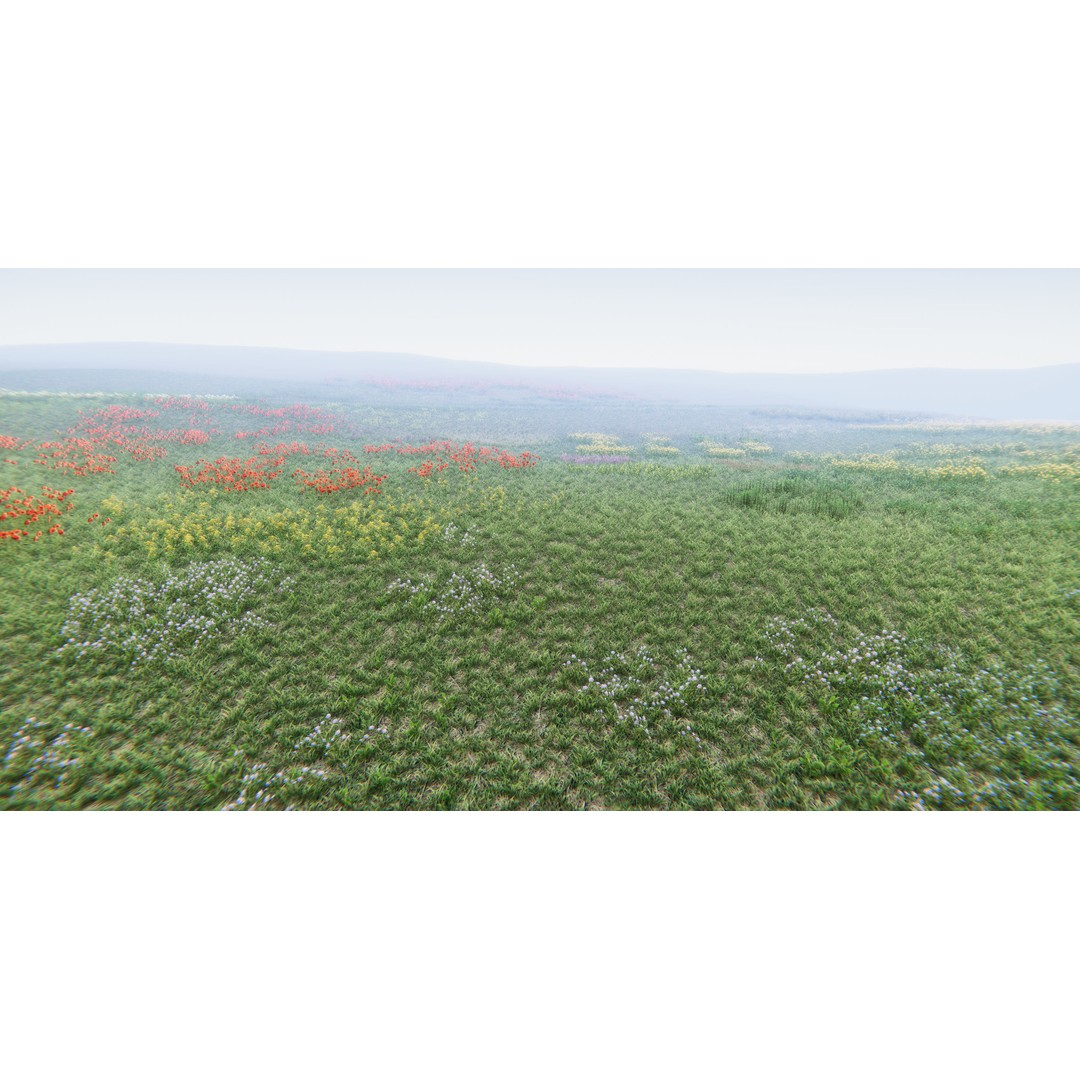 Realistic Grass Flowers Pack 3D Model – High Quality Textures for Unity - View 45