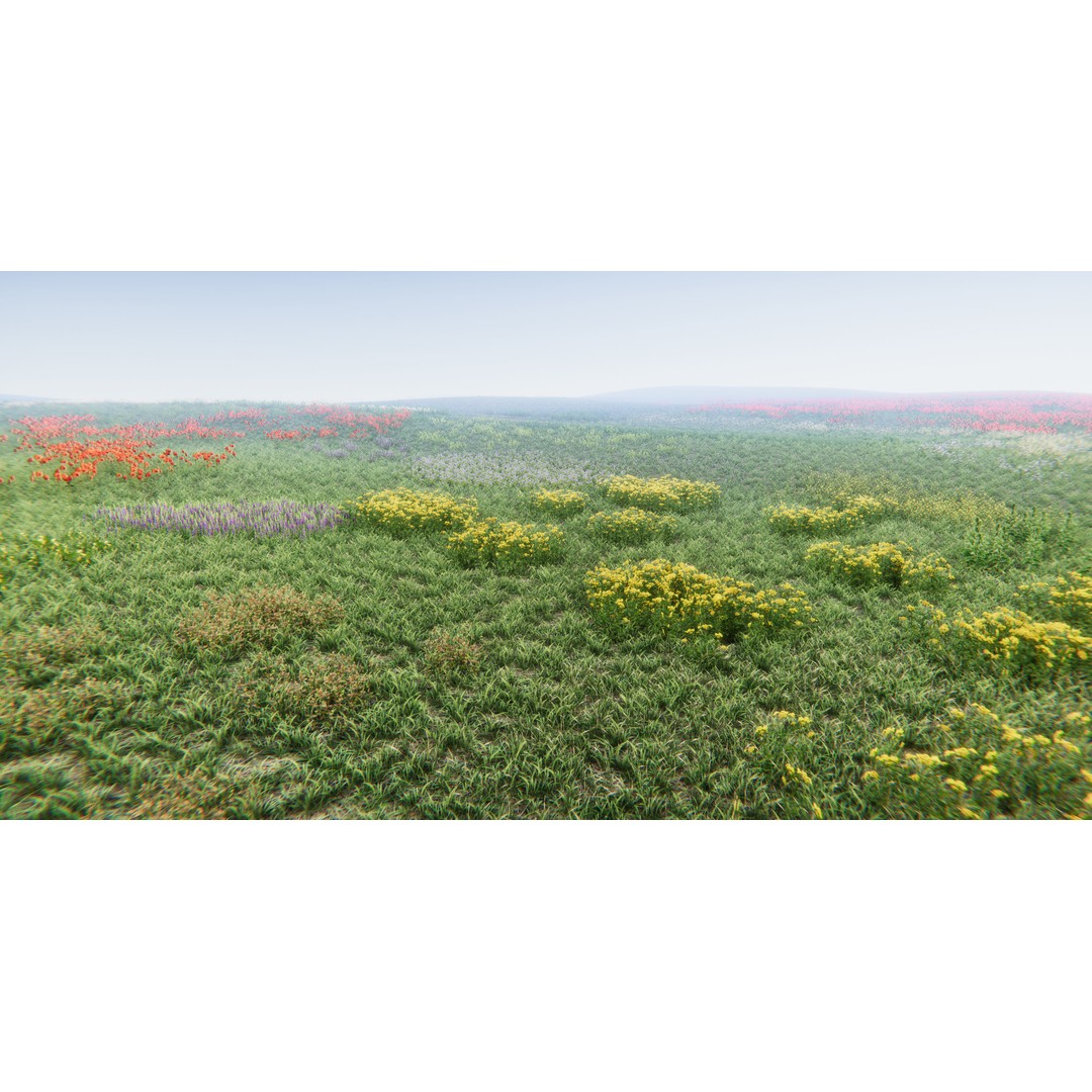 Realistic Grass Flowers Pack 3D Model – High Quality Textures for Unity - View 6