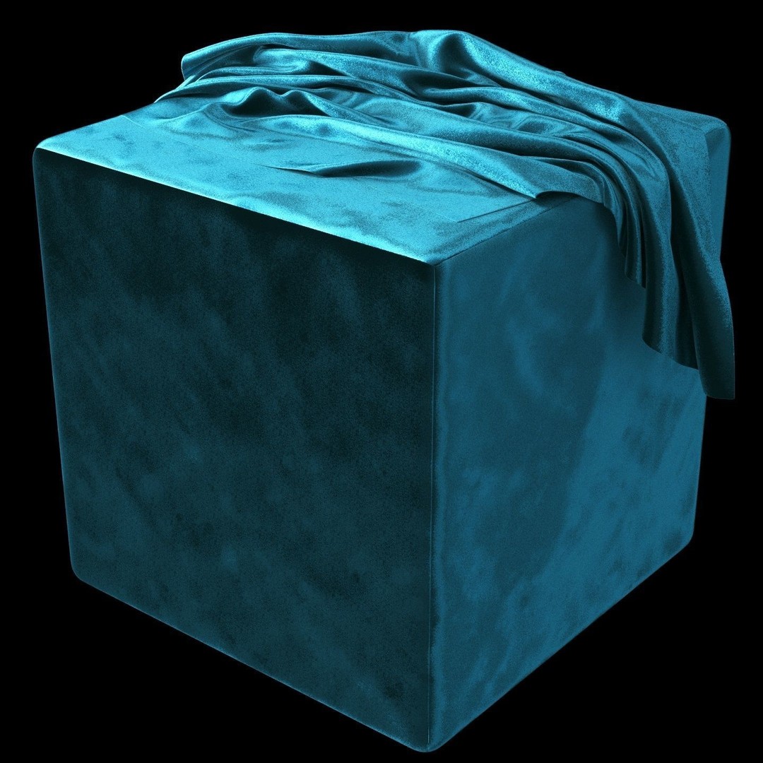 Marble Velvet Material Texture 3D Model – PBR Fabric with UV Mapping - View 3