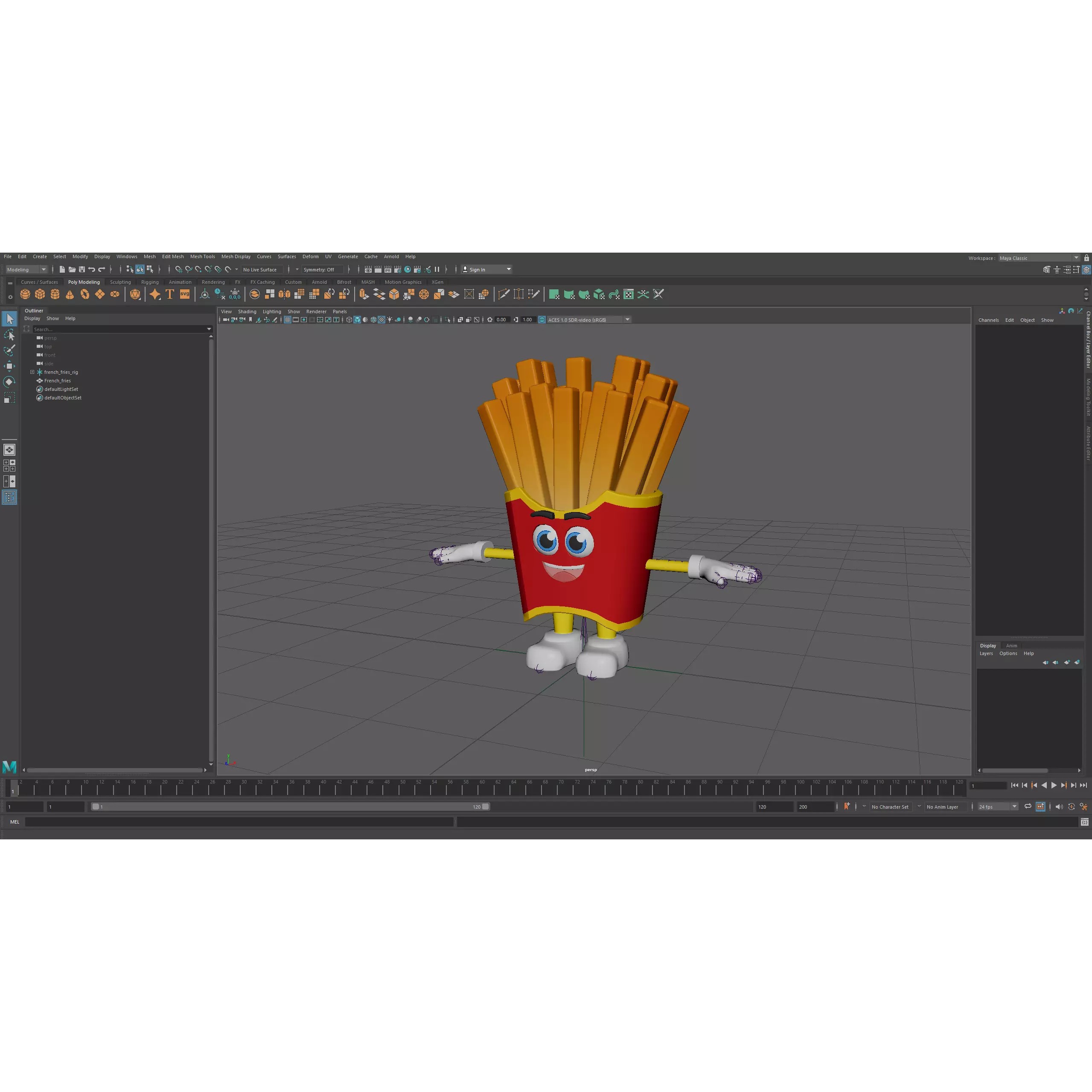 Cartoon Characters Snacks - Low-Poly Game-Ready 3D Model