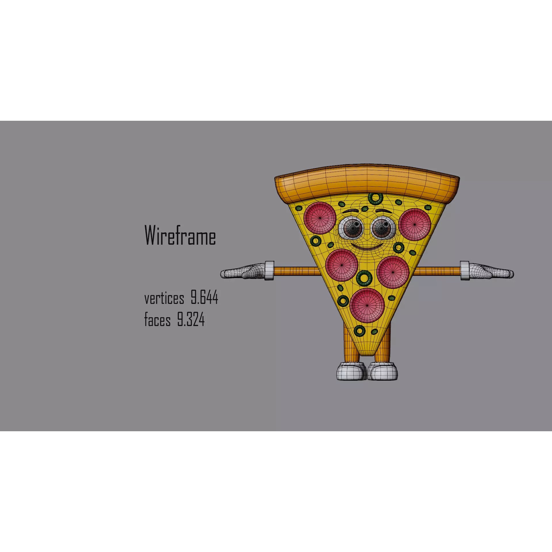 Cartoon Characters Snacks - Low-Poly Game-Ready 3D Model - View 7