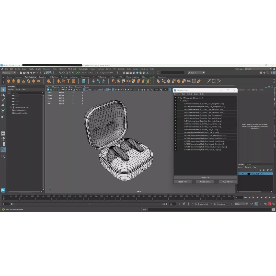 Samsung Galaxy Buds 4 Pro 3D Model – High Poly PBR Asset, Blender, FBX - View 23