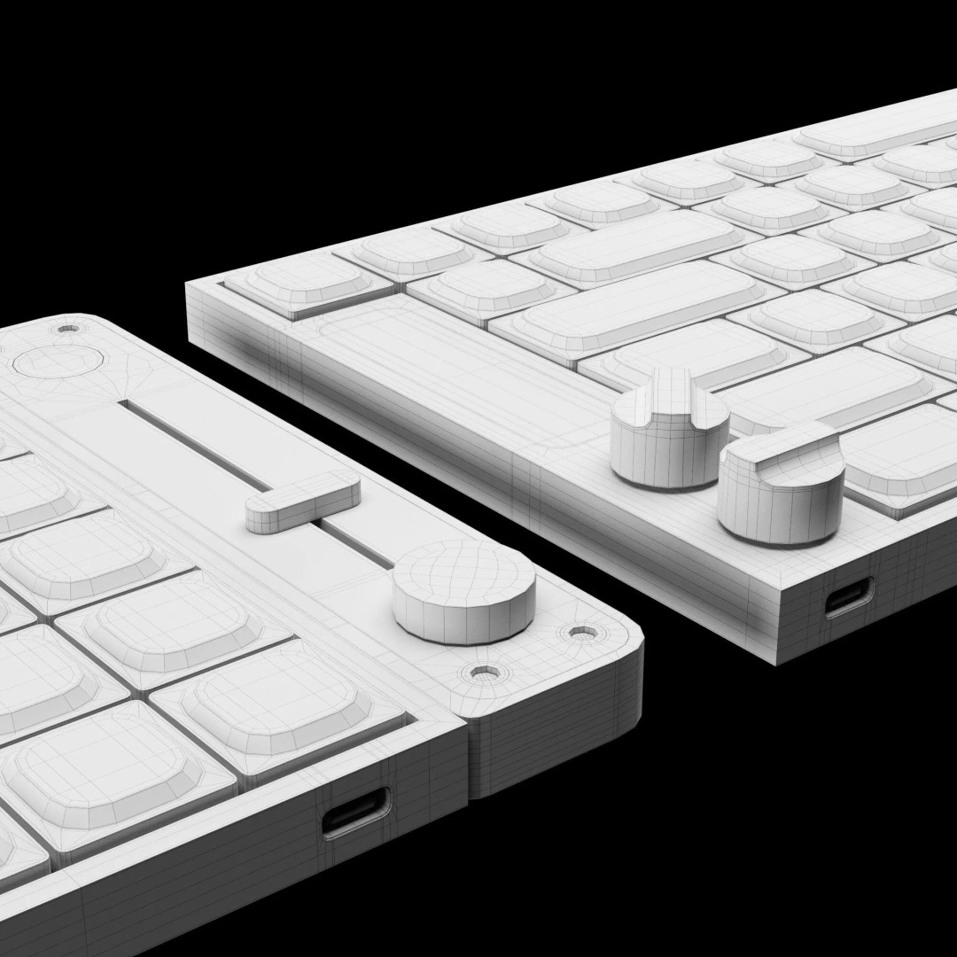 Custom Mechanical Keyboard 3D Model – High-Quality PBR Asset, FBX, OBJ