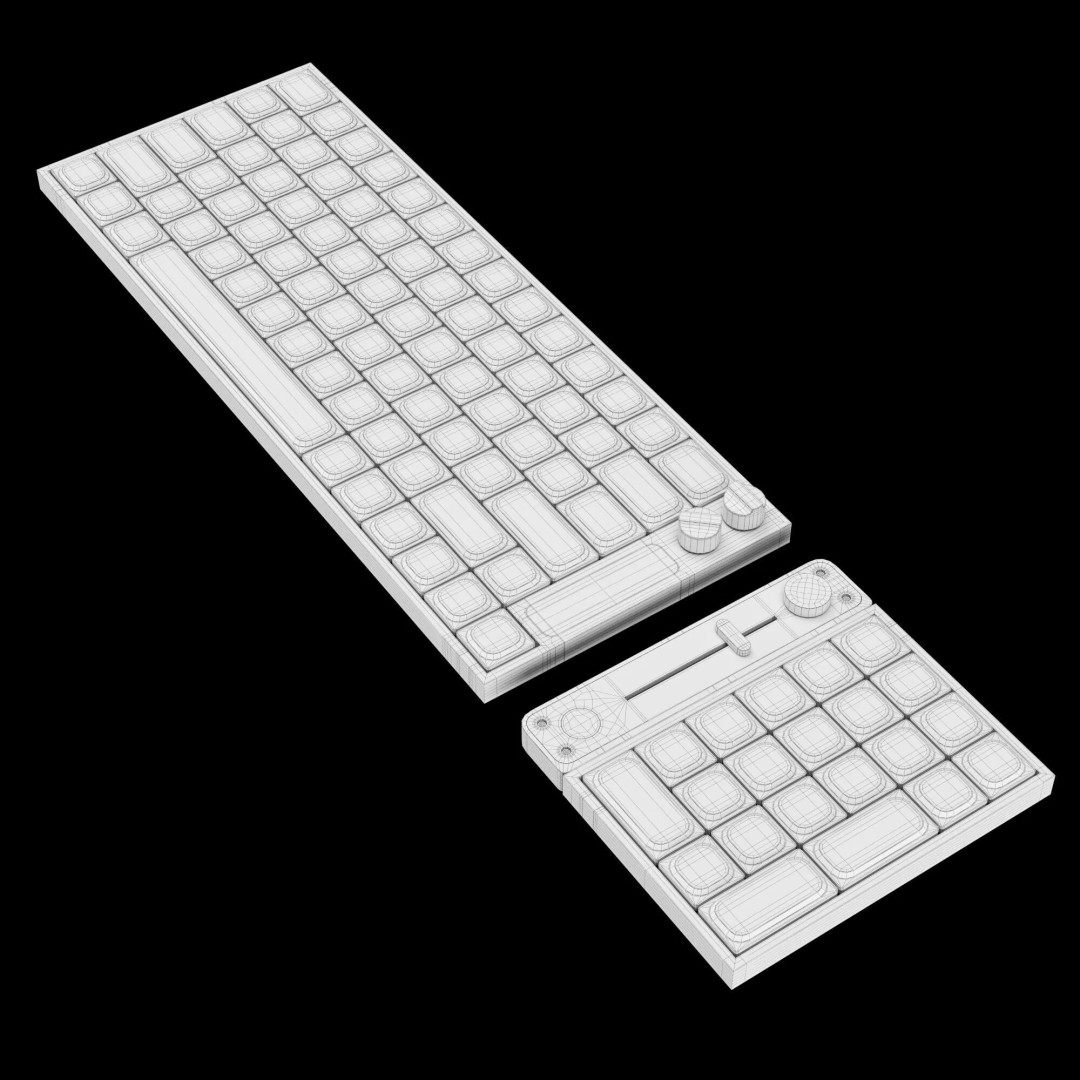 Custom Mechanical Keyboard 3D Model – High-Quality PBR Asset, FBX, OBJ - View 6