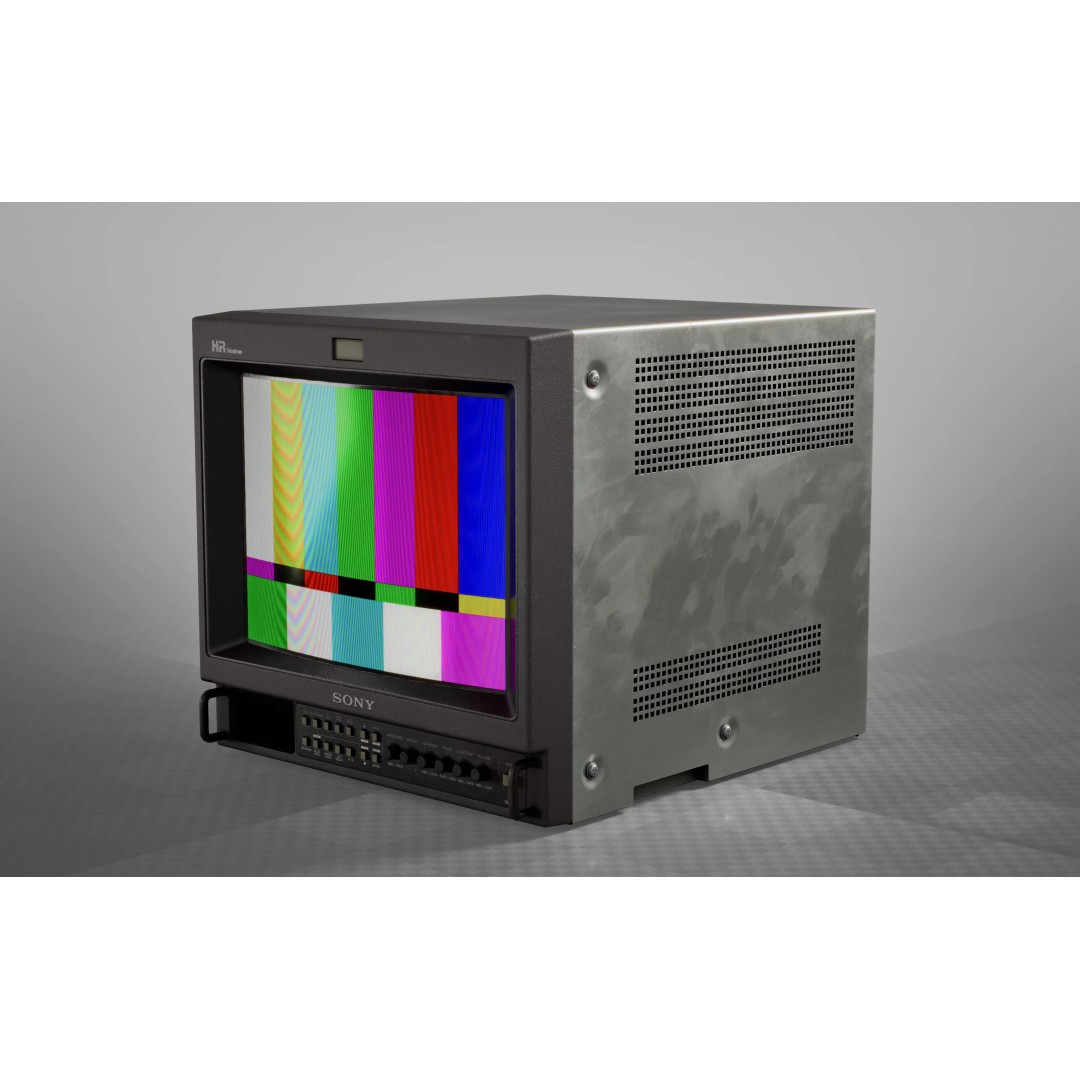Sony PVM-1354Q CRT Monitor 3D Model – Low Poly PBR Game Asset, FBX - View 2
