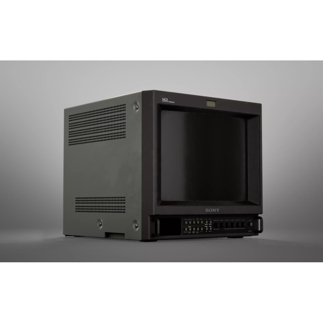 Sony PVM-1354Q CRT Monitor 3D Model – Low Poly PBR Game Asset, FBX - View 3