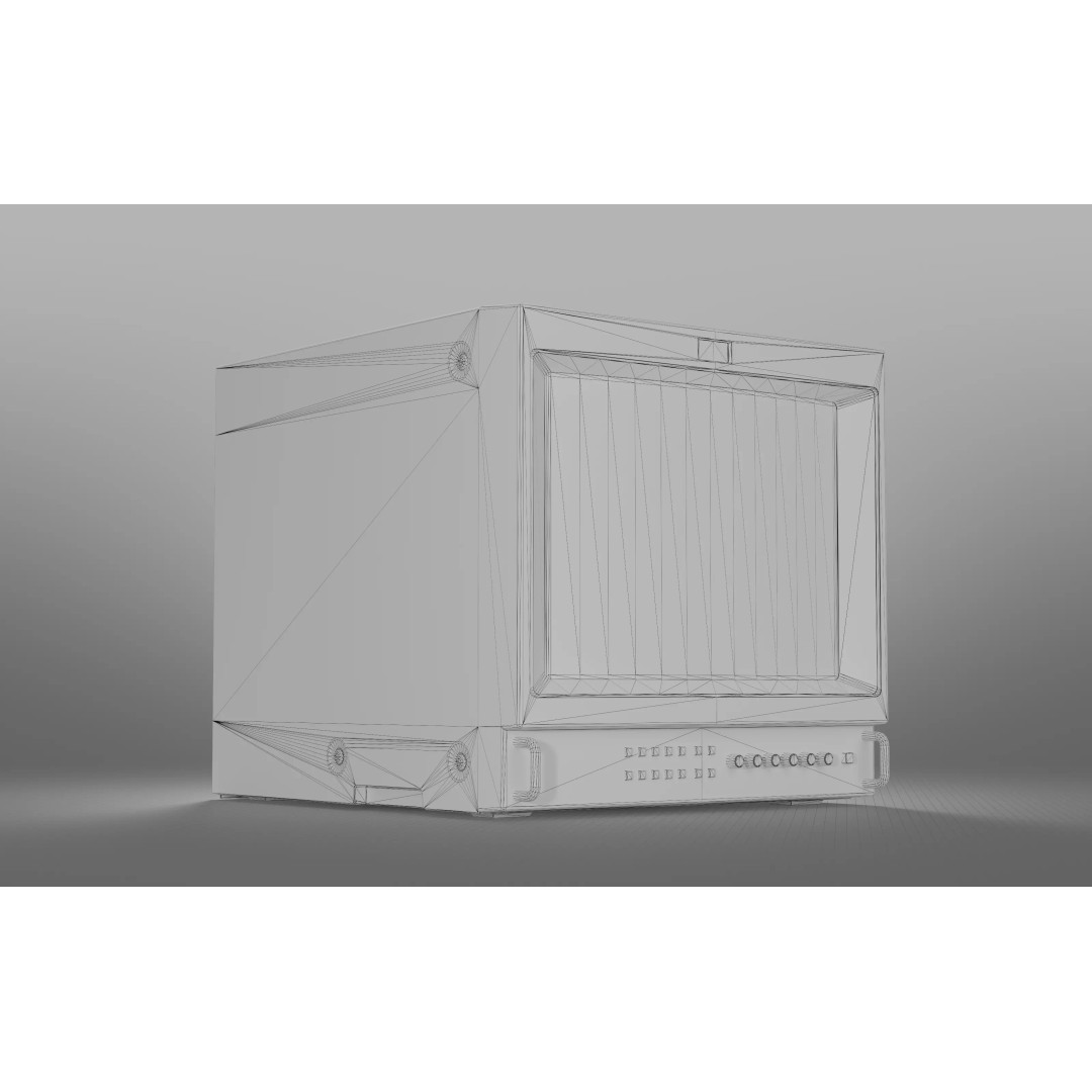 Sony PVM-1354Q CRT Monitor 3D Model – Low Poly PBR Game Asset, FBX - View 7