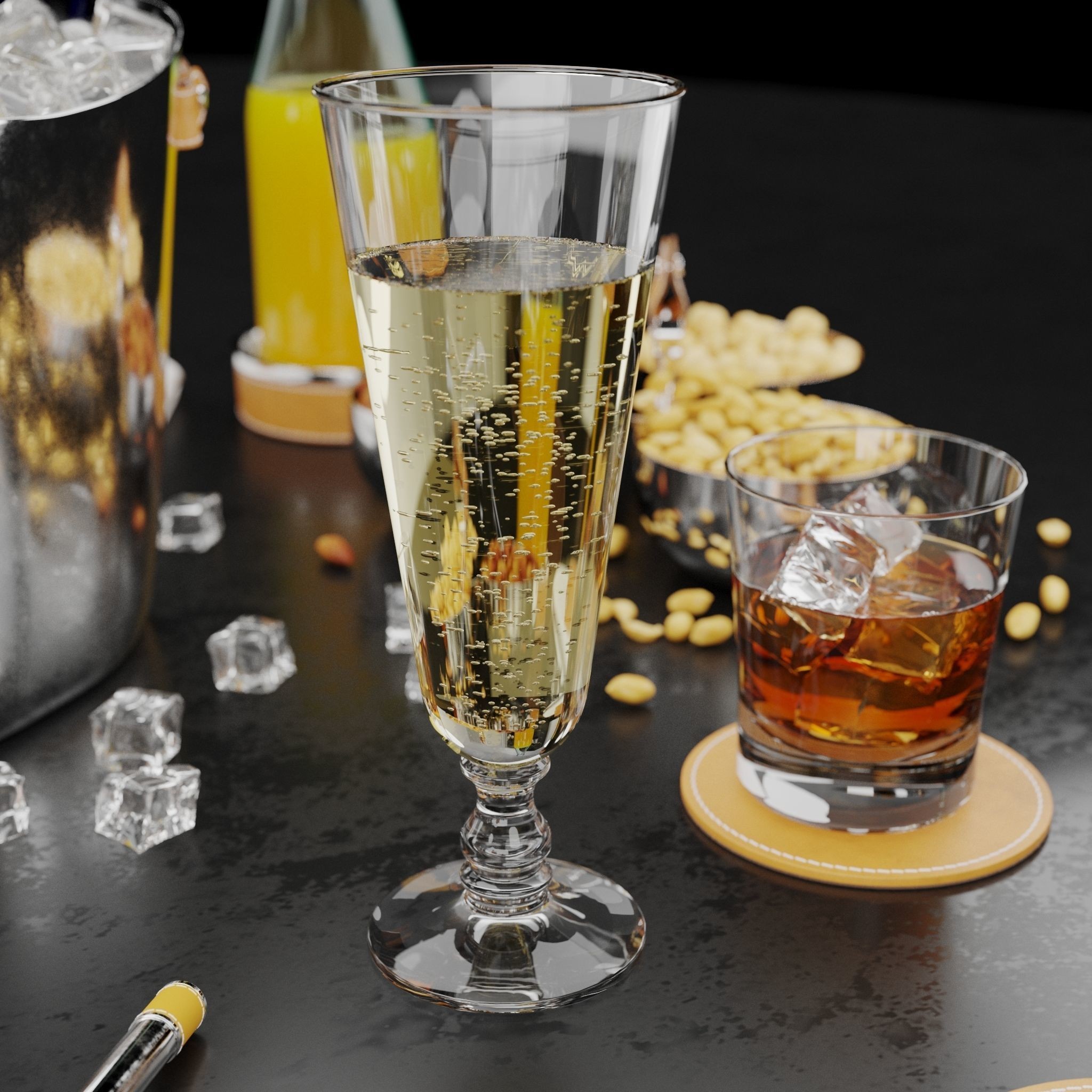 Bar Decor Collection - Game-Ready 3D Model - View 10