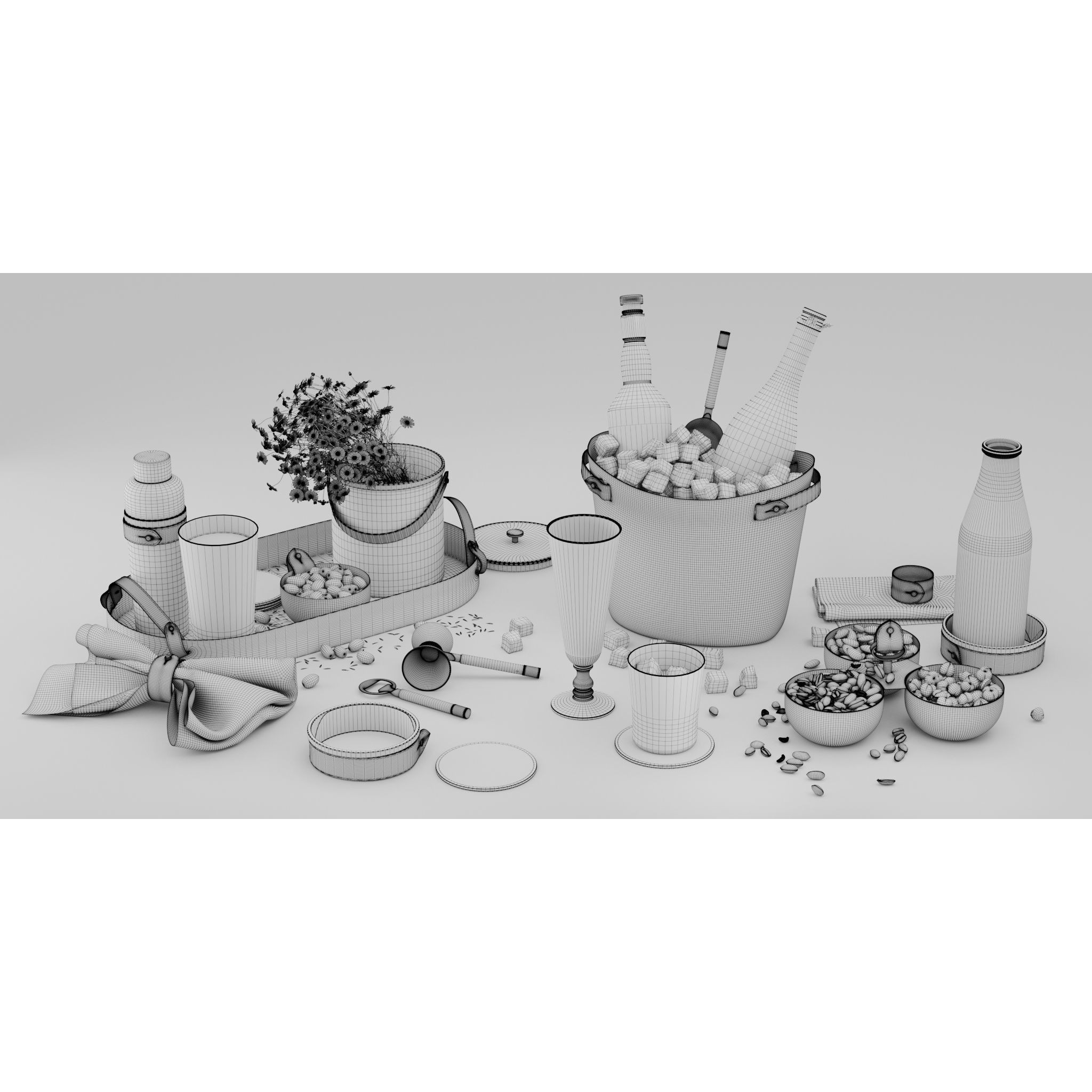 Bar Decor Collection - Game-Ready 3D Model - View 19