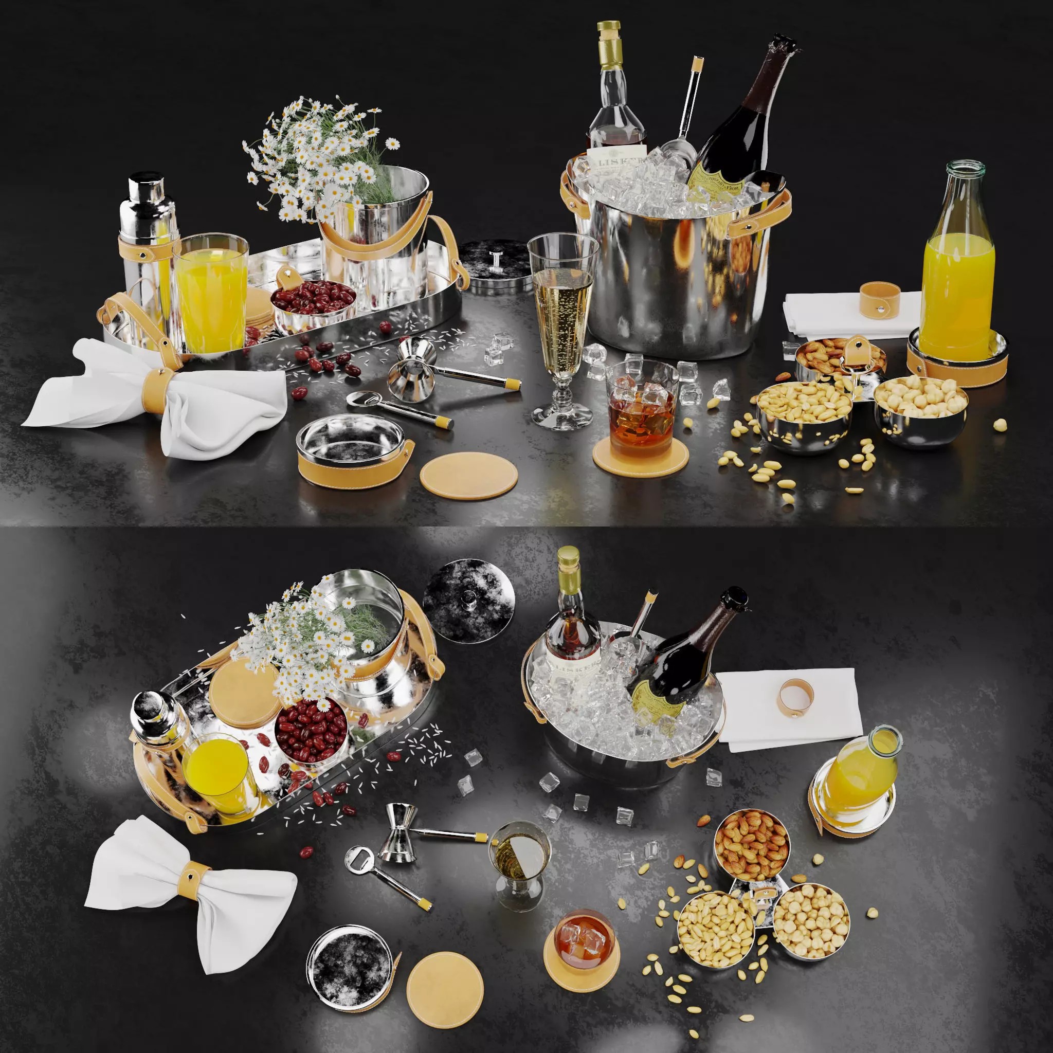 Bar Decor Collection - Game-Ready 3D Model - View 2