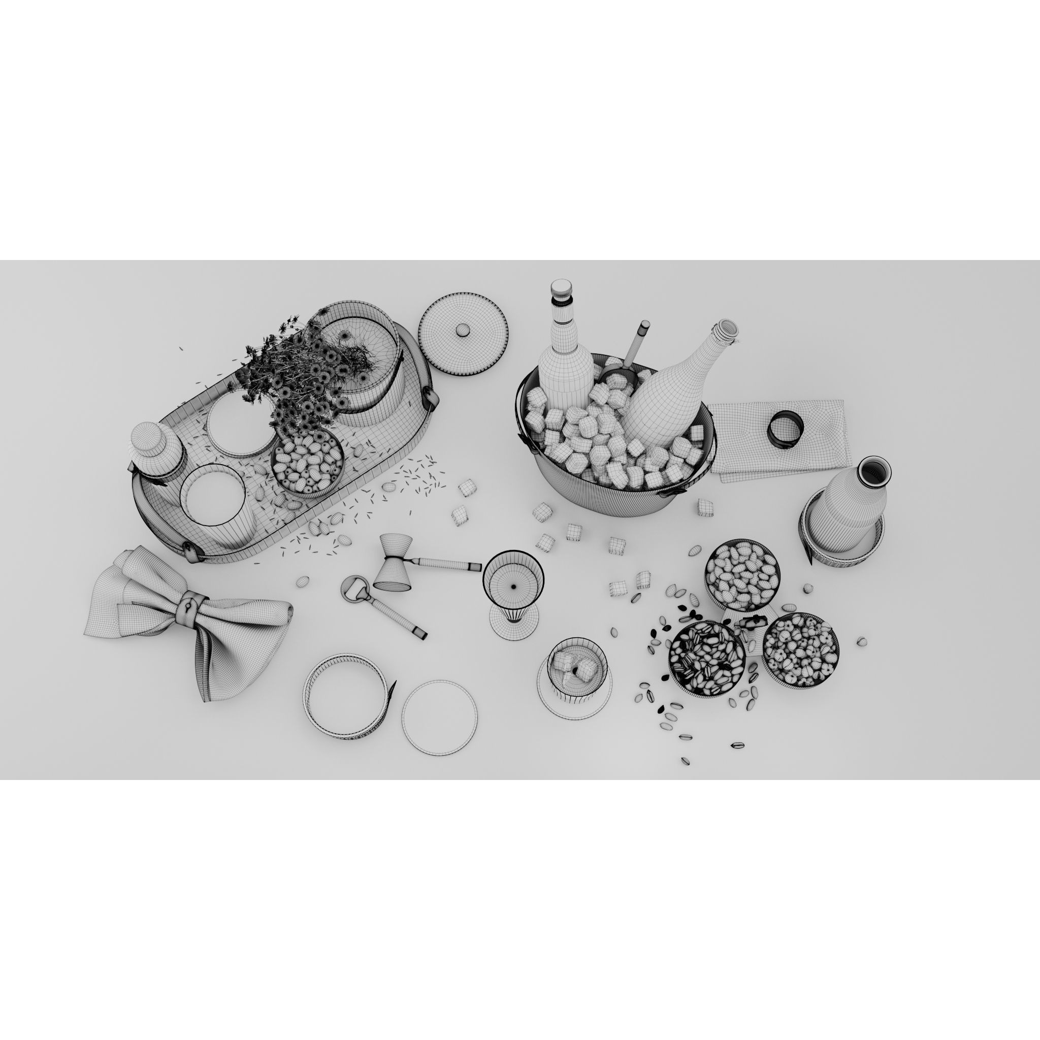 Bar Decor Collection - Game-Ready 3D Model - View 21