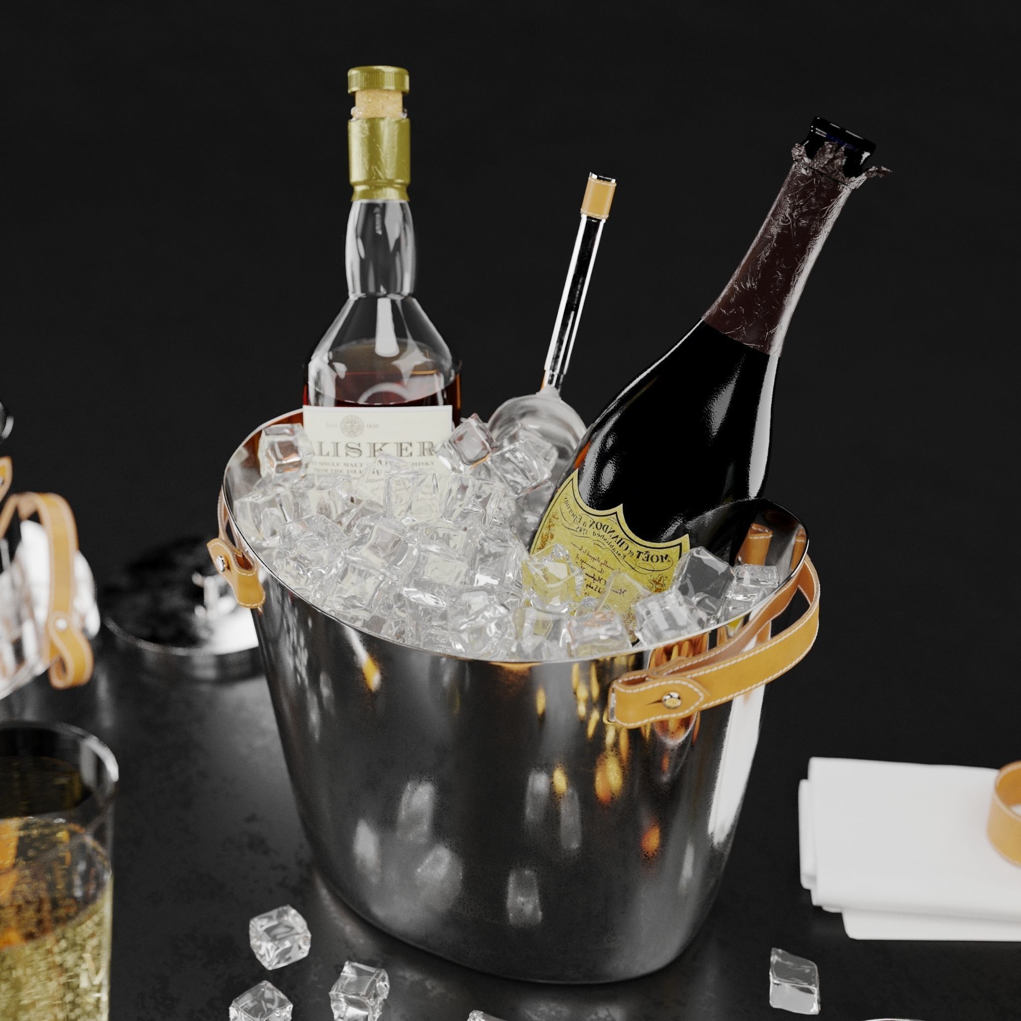 Bar Decor Collection - Game-Ready 3D Model - View 8