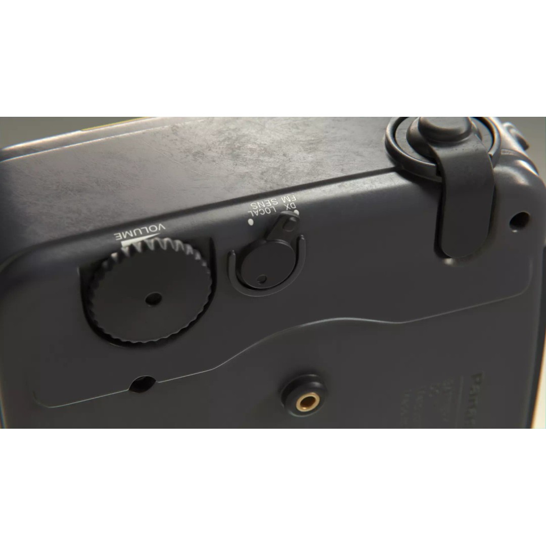 Panasonic Walkman RQ-SW10 3D Model – Low Poly Retro Audio Asset, FBX - View 4