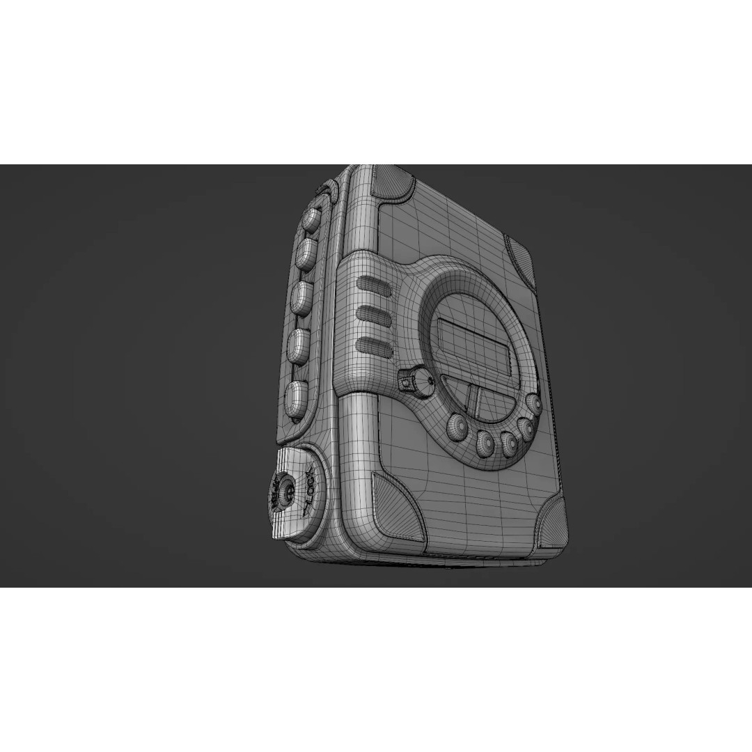 Panasonic Walkman RQ-SW10 3D Model – Low Poly Retro Audio Asset, FBX - View 8