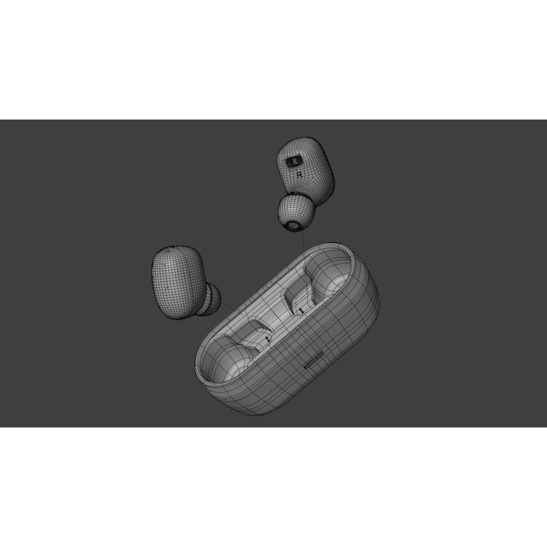 TWS RB-500 3D Model – High-Quality Audio Headphone Asset, FBX