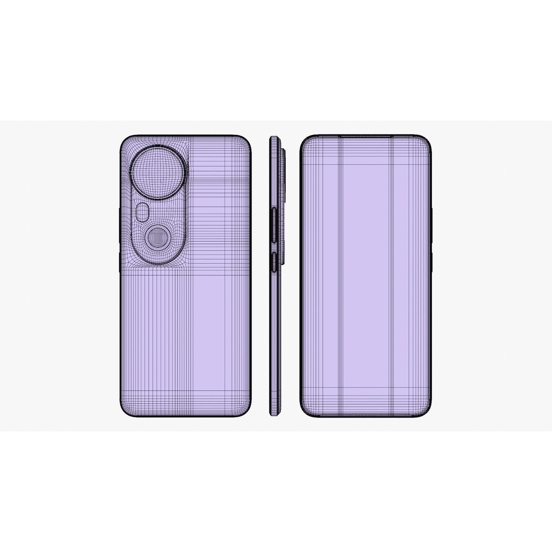 Vivo S20 Pro Gold 3D Model – High Poly Game-Ready Asset, FBX, OBJ - View 14