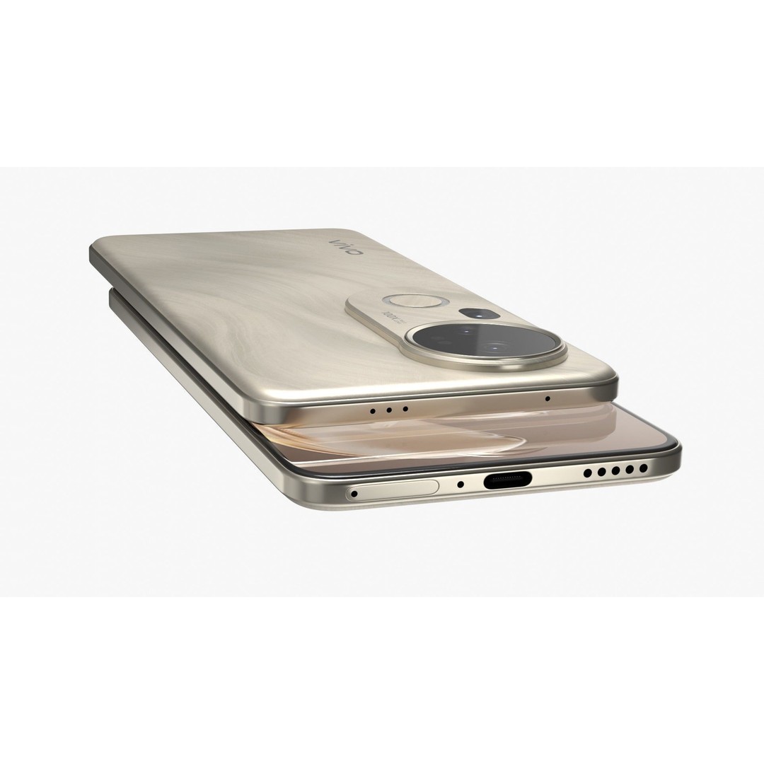 Vivo S20 Pro Gold 3D Model – High Poly Game-Ready Asset, FBX, OBJ - View 9