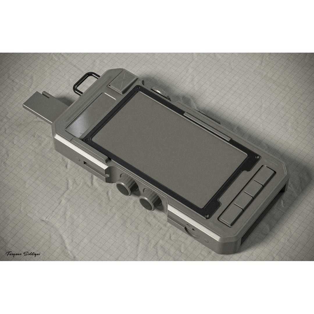 Sci-fi Controller 3D Model – Low Poly Game Ready PBR Asset, FBX