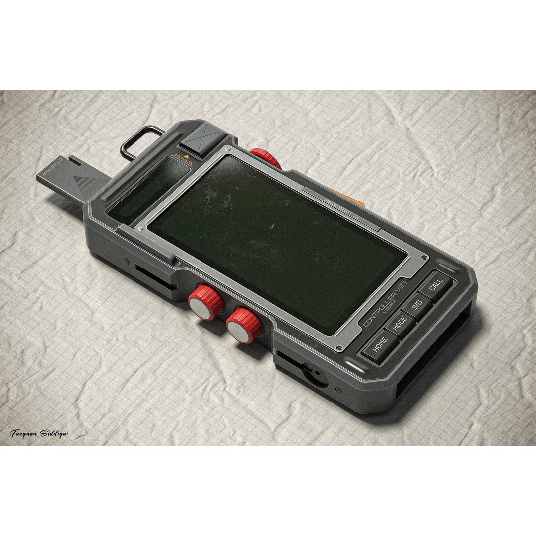 Sci-fi Controller 3D Model – Low Poly Game Ready PBR Asset, FBX - View 3