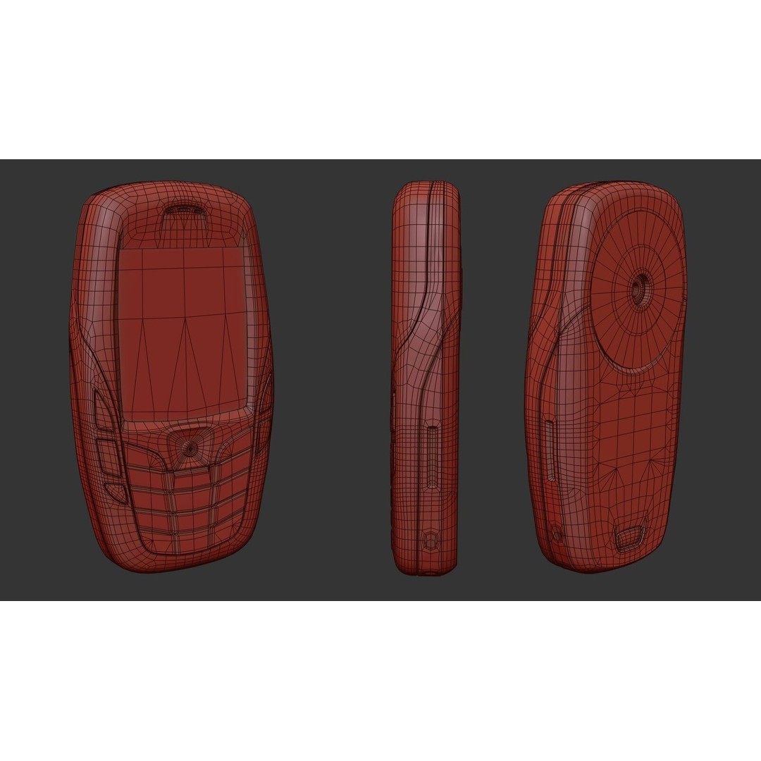 Nokia 6600 Phone 3D Model – Low Poly PBR Game Asset, FBX & Blender - View 26