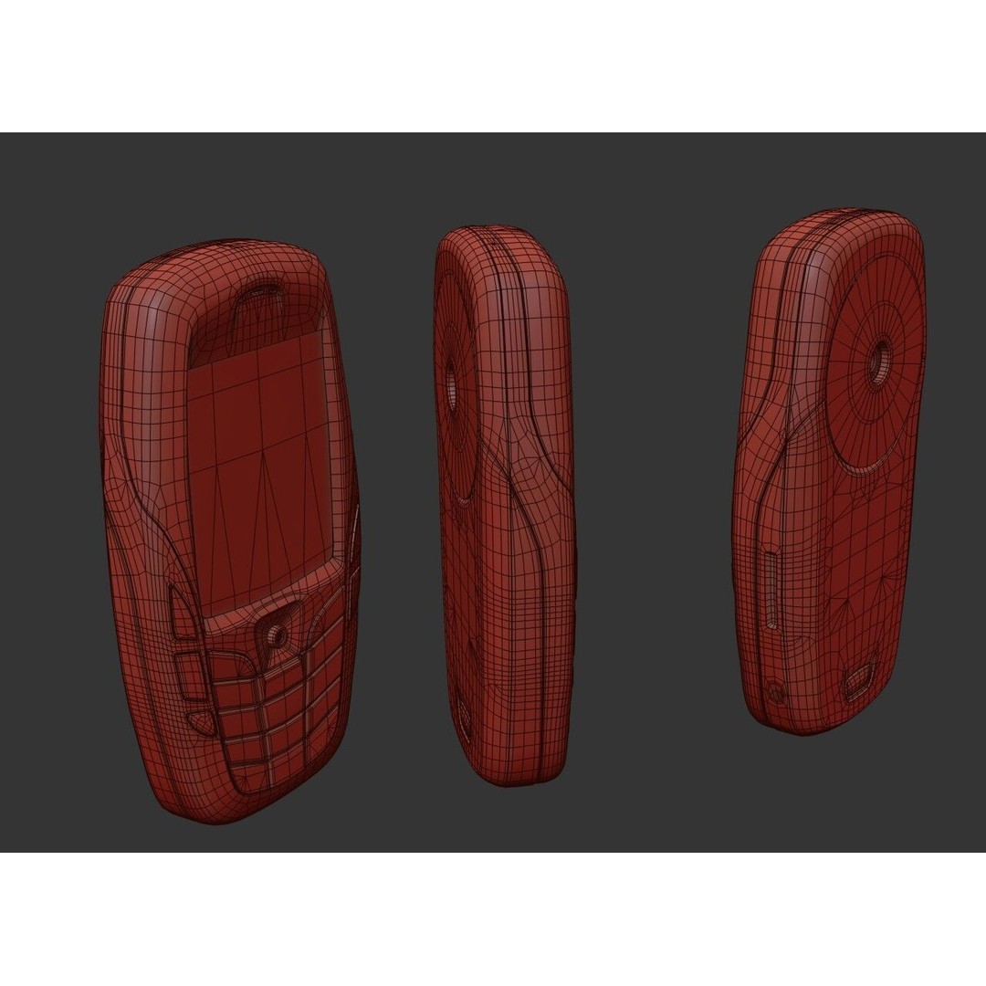 Nokia 6600 Phone 3D Model – Low Poly PBR Game Asset, FBX & Blender - View 27