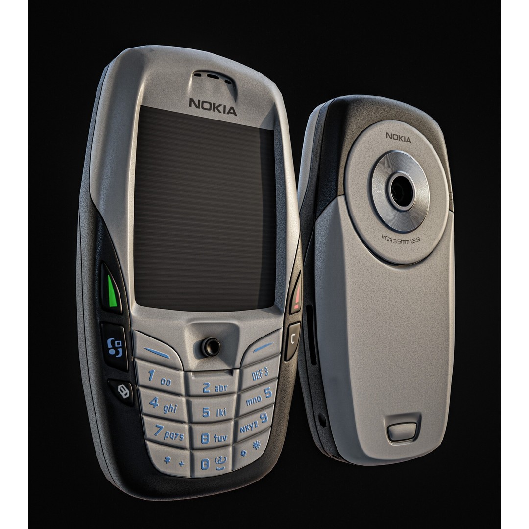 Nokia 6600 Phone 3D Model – Low Poly PBR Game Asset, FBX & Blender - View 5
