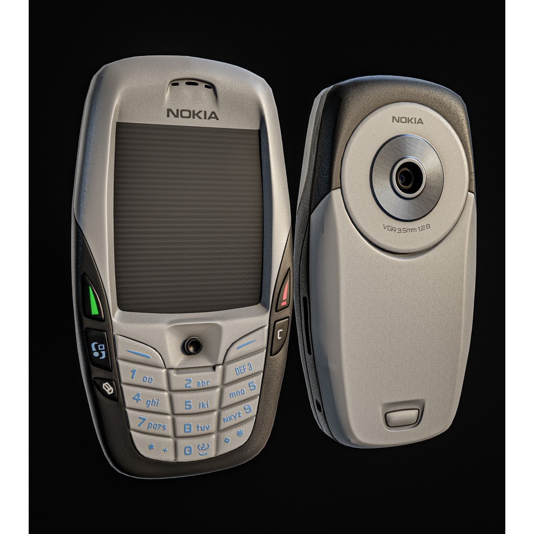 Nokia 6600 Phone 3D Model – Low Poly PBR Game Asset, FBX & Blender - View 6