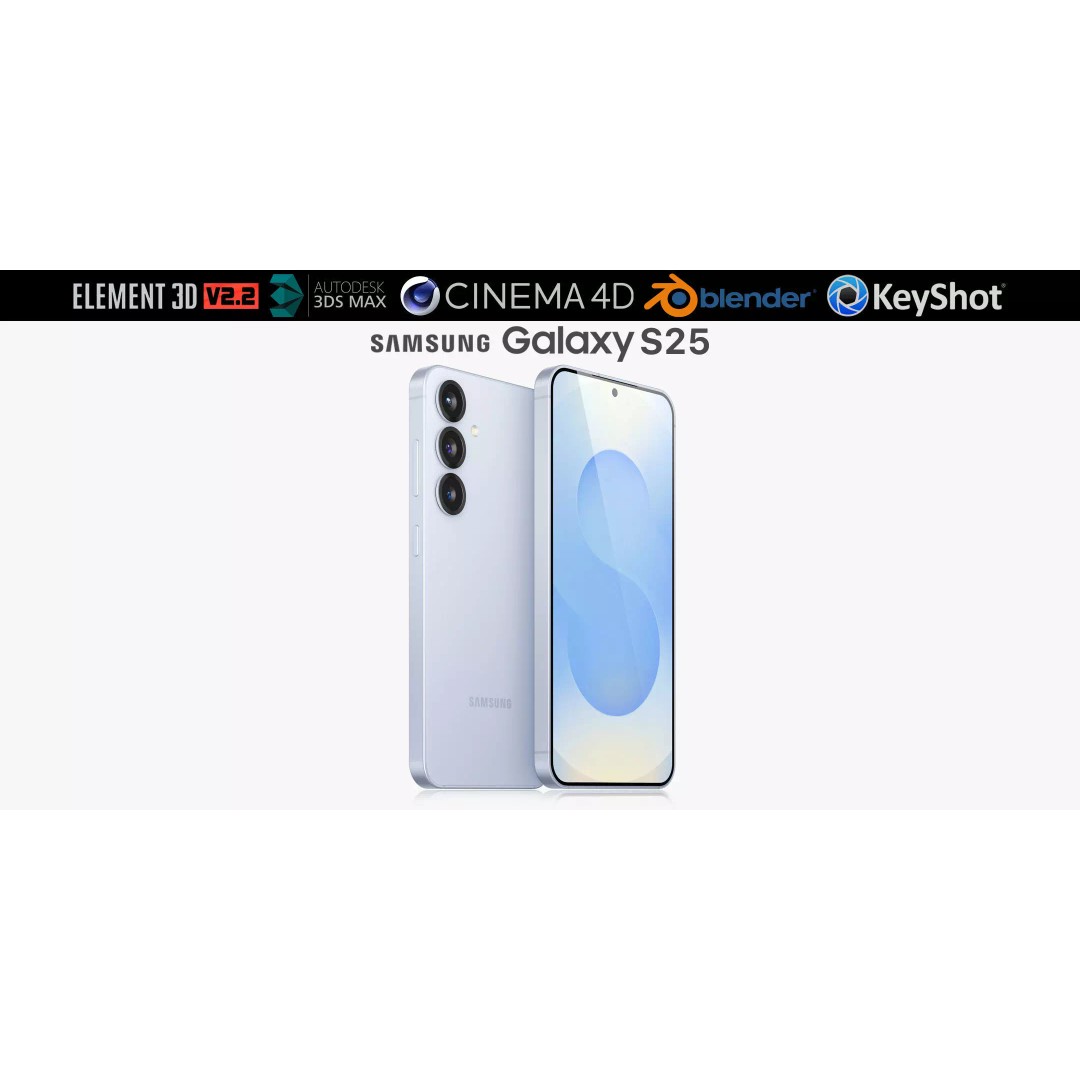 Samsung Galaxy S25 3D Model – Realistic PBR Asset, FBX, OBJ, Blender - View 2